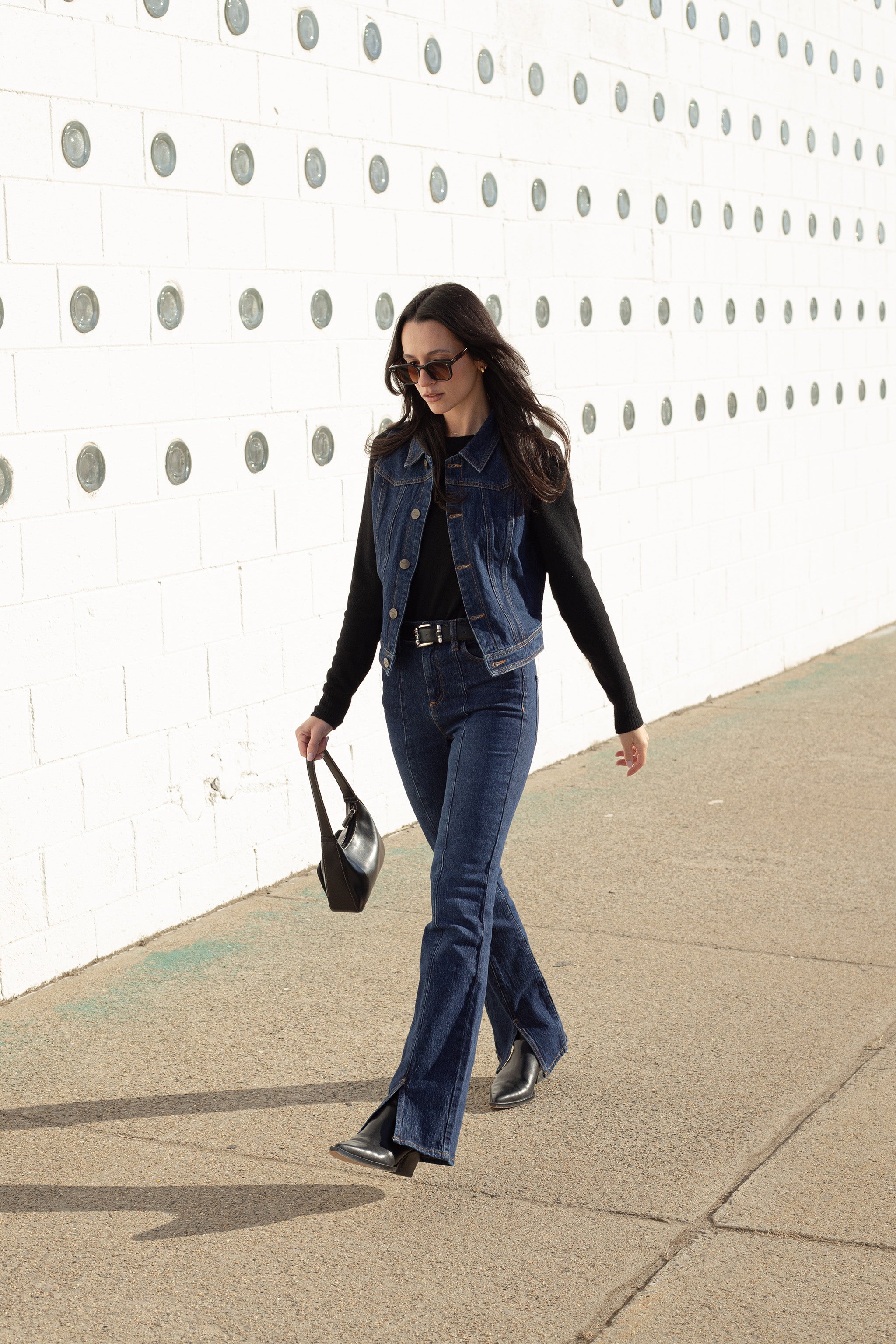 Cali Cropped Jacket in Dark Americana - seventy + mochi