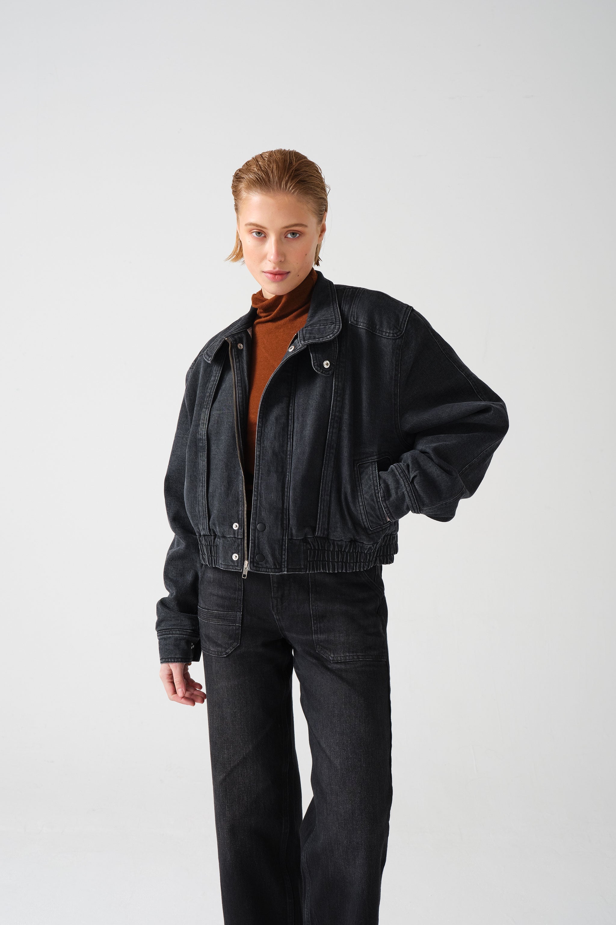 Juno Jacket in Washed Black - seventy + mochi