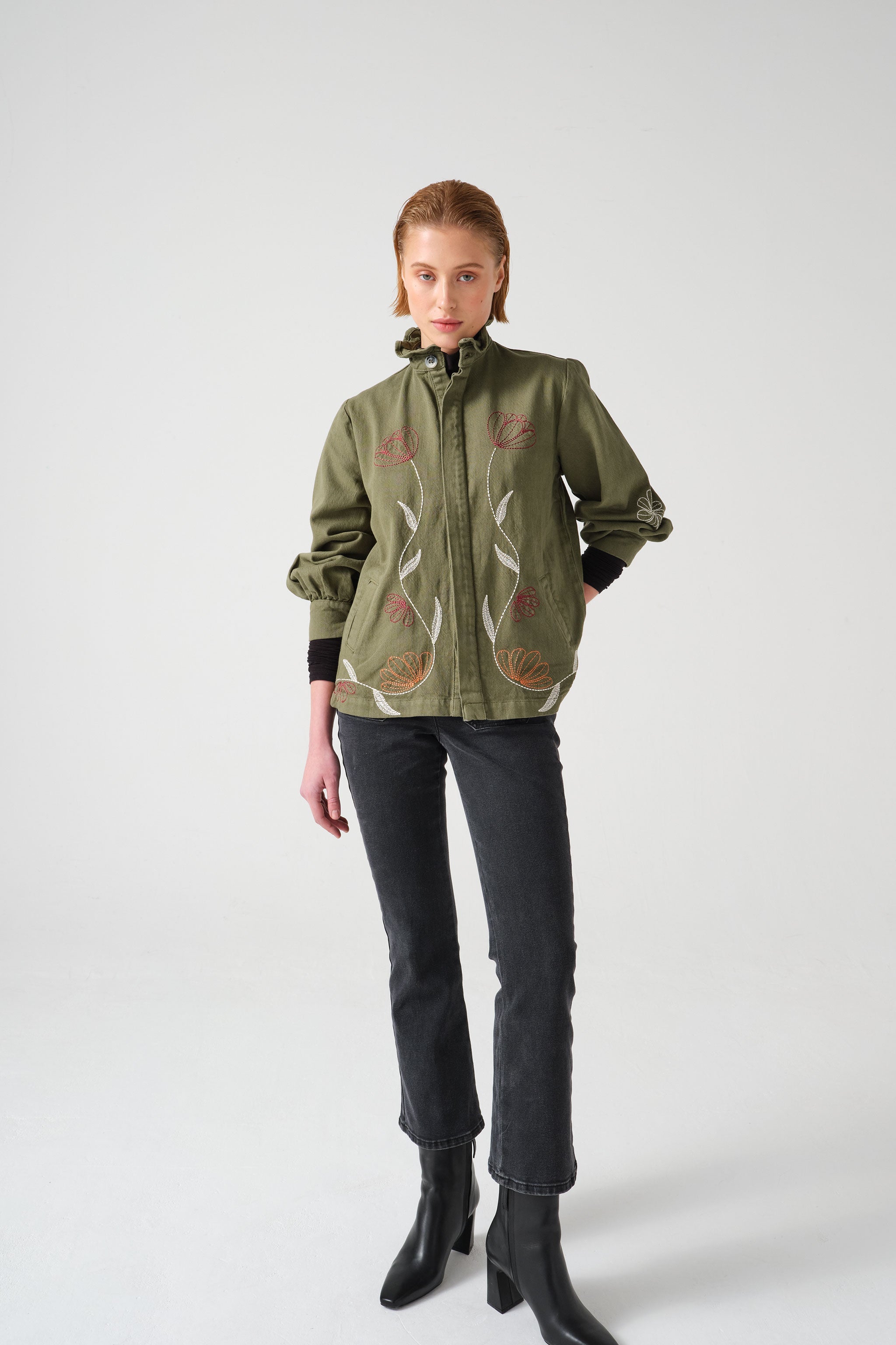 Flor Pablo Jacket in Khaki - seventy + mochi