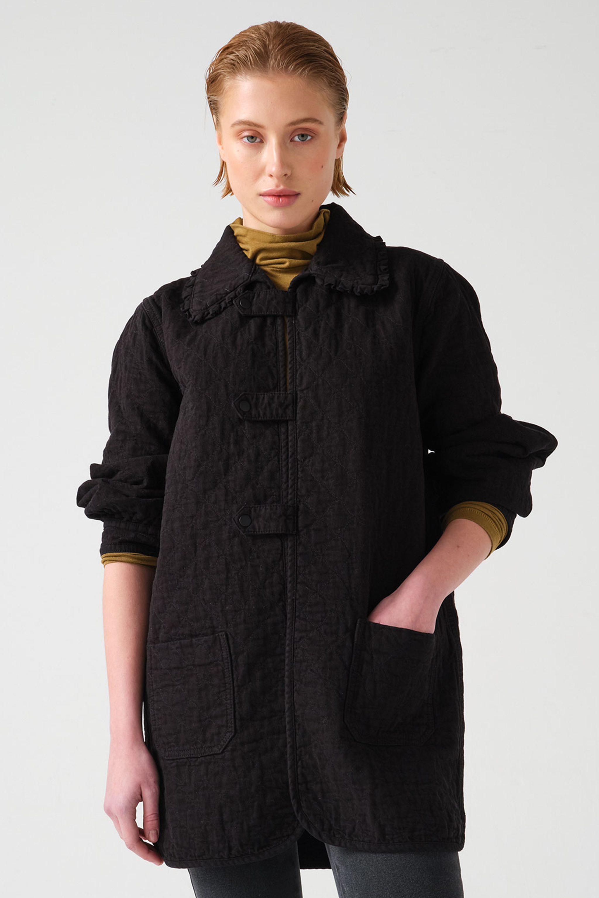 Pippa Chore Jacket in Black - seventy + mochi