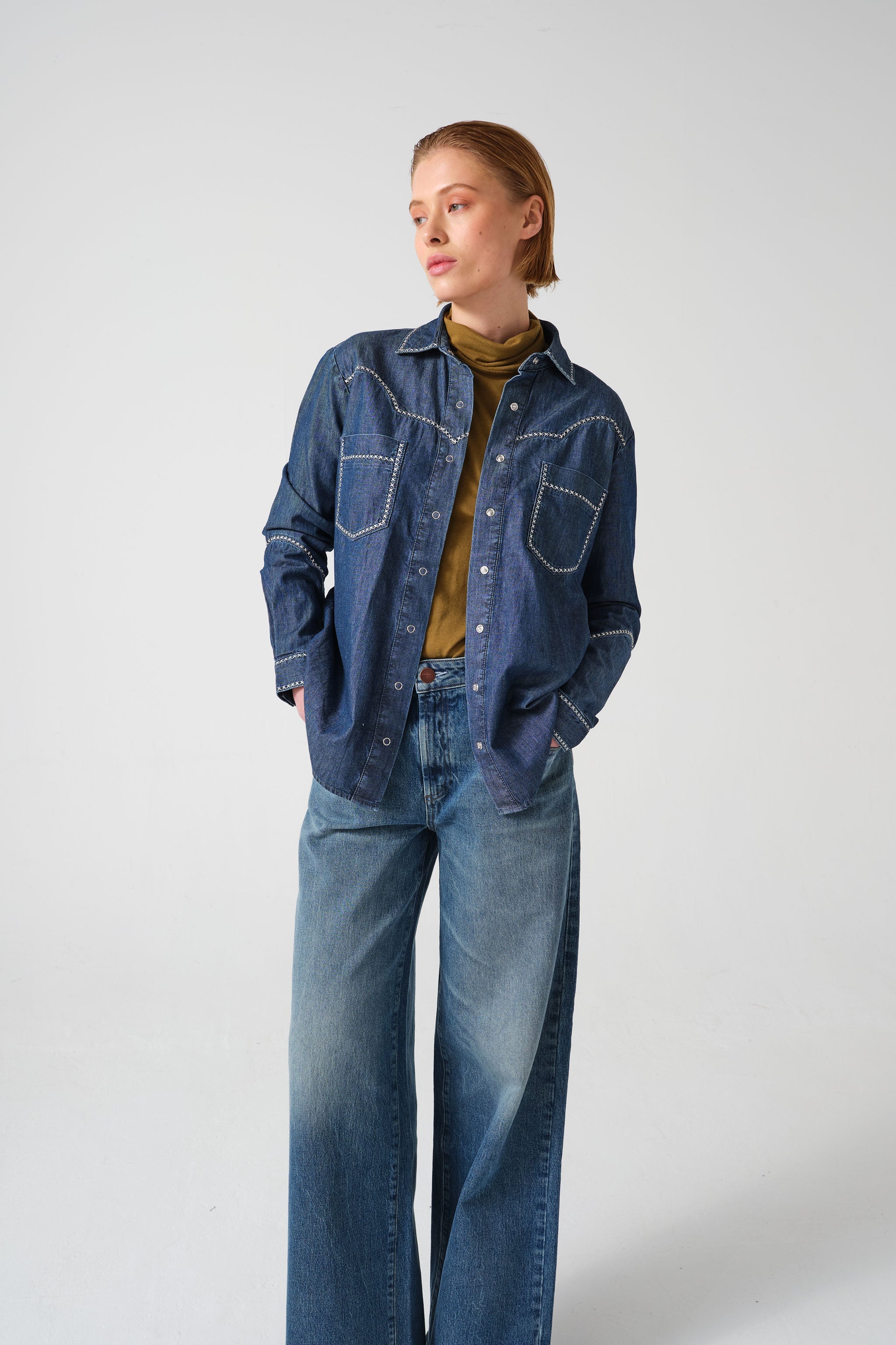 Ray Shirt in Mid Vintage - seventy + mochi