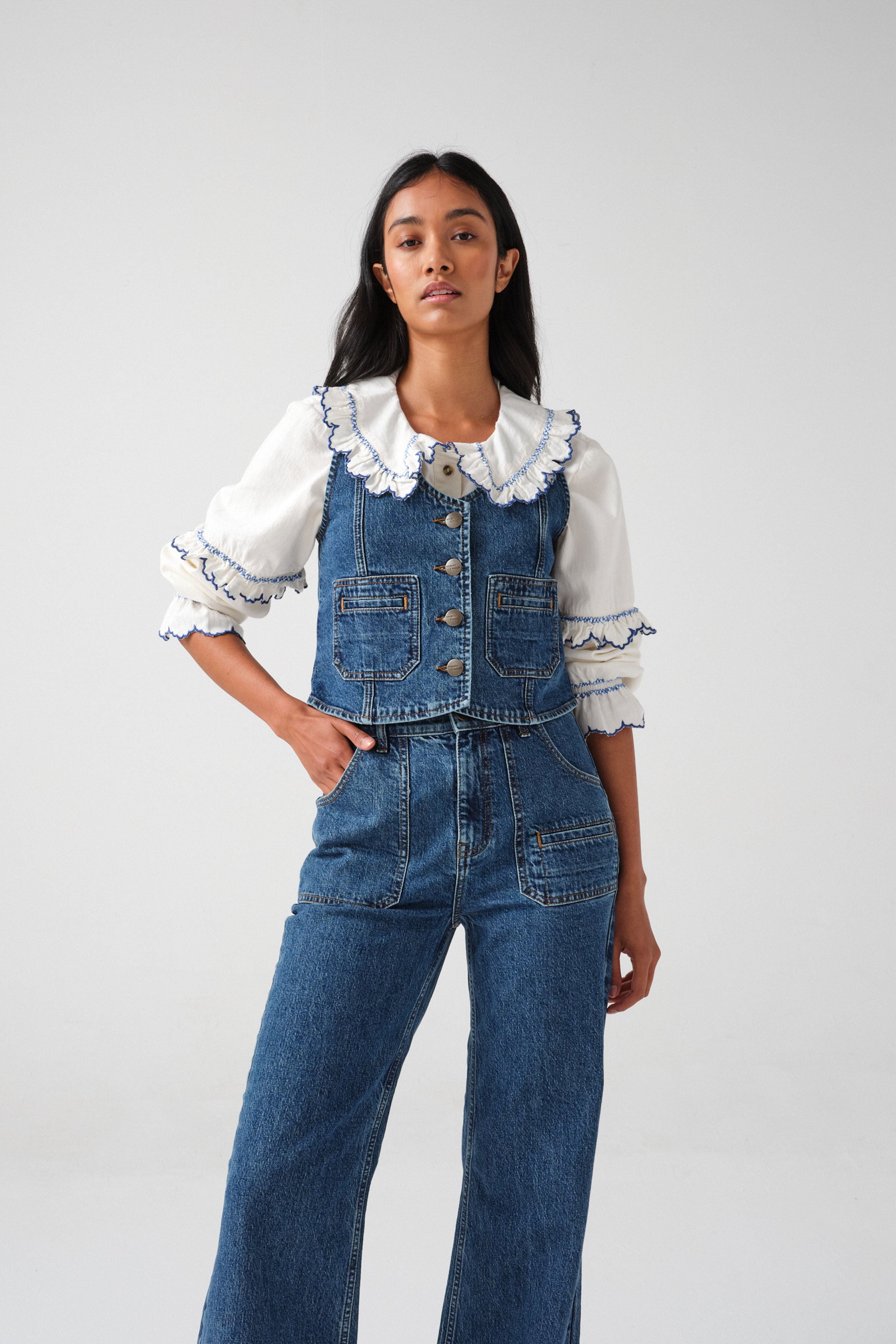 Bea Waistcoat in Voyager Vintage - seventy + mochi