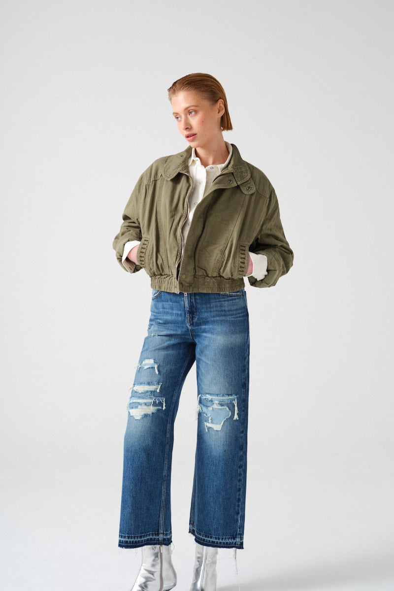 Juno Jacket in Khaki - seventy + mochi