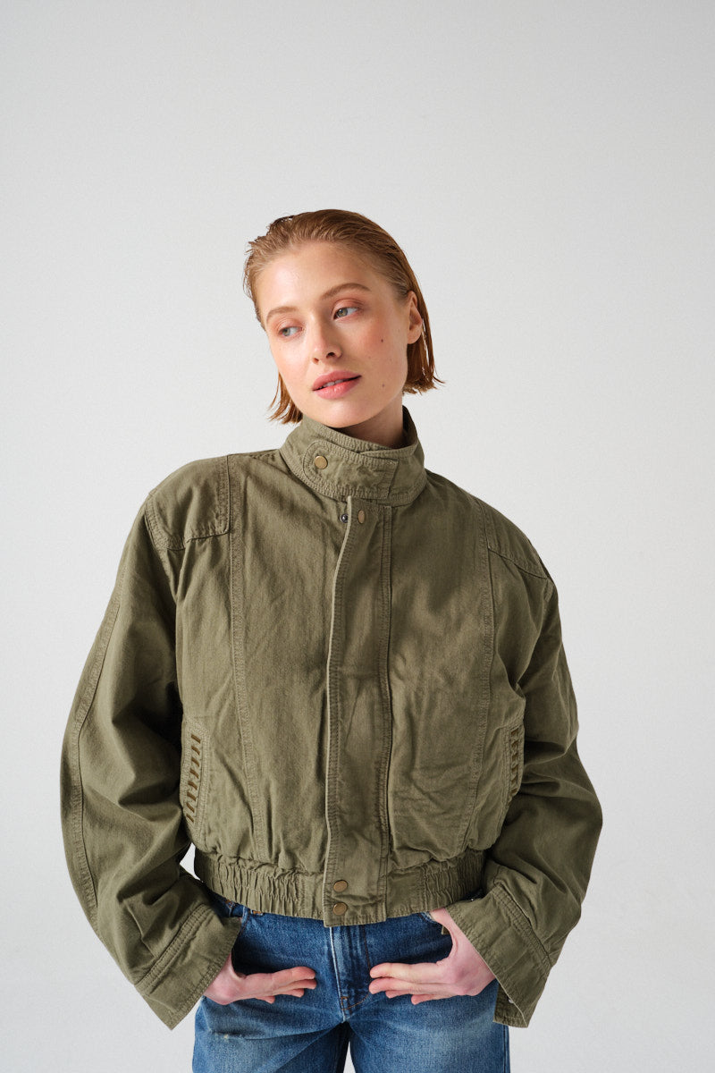 Juno Jacket in Khaki - seventy + mochi