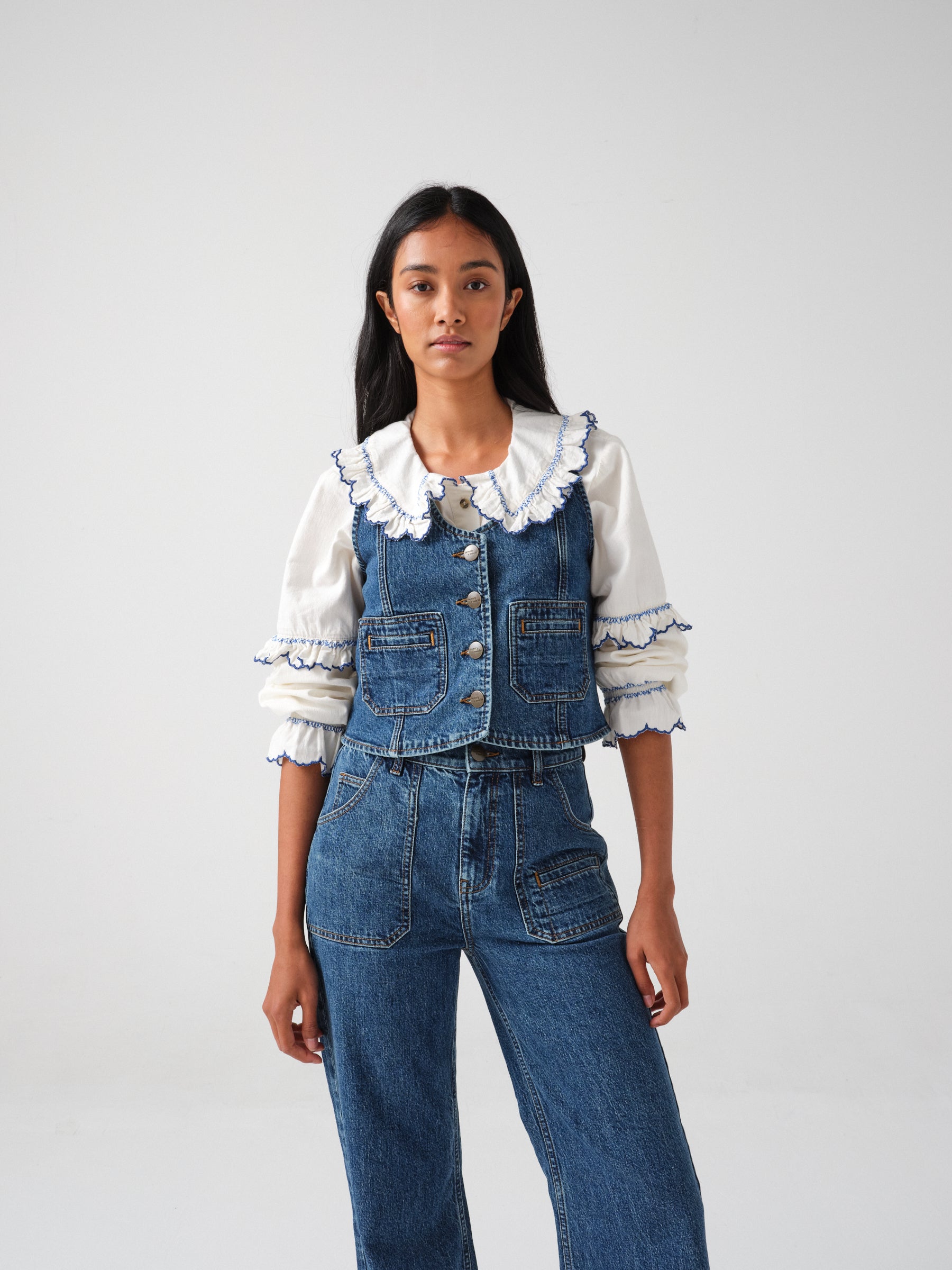 Bea Waistcoat in Voyager Vintage - seventy + mochi