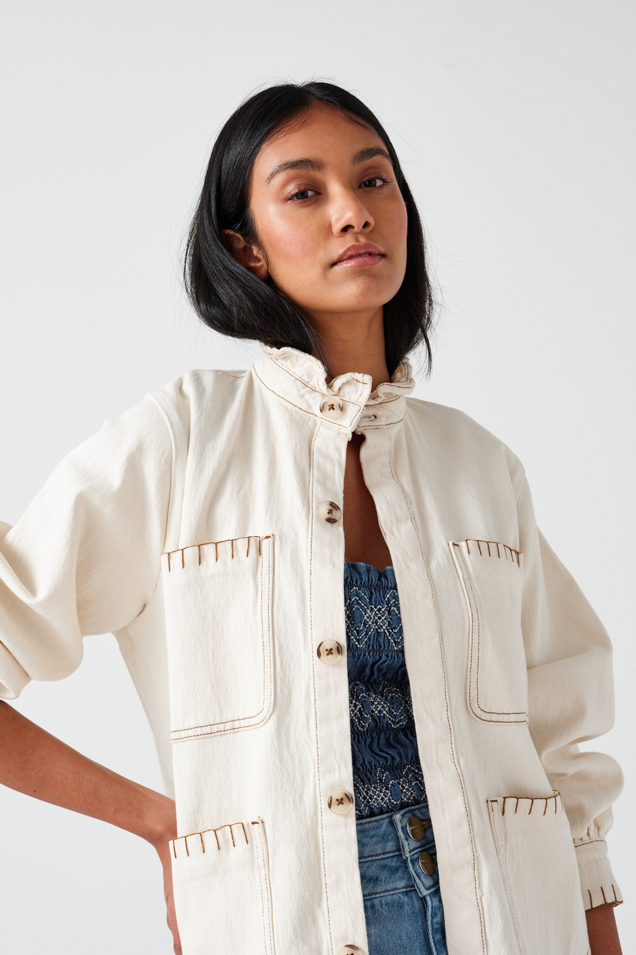 Pablo Jacket in Ecru - seventy + mochi