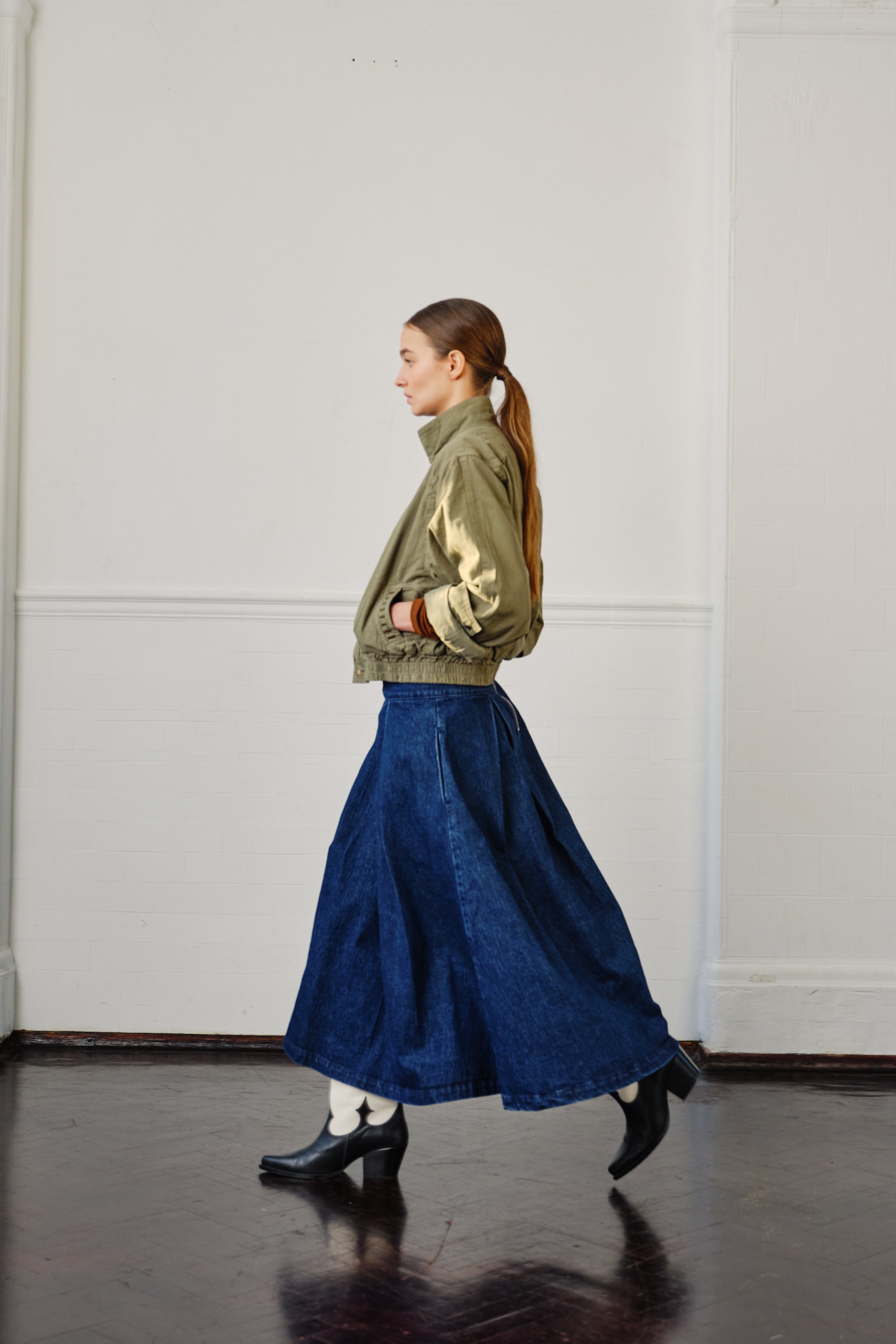 Maddie Skirt in Dark Americana - seventy + mochi