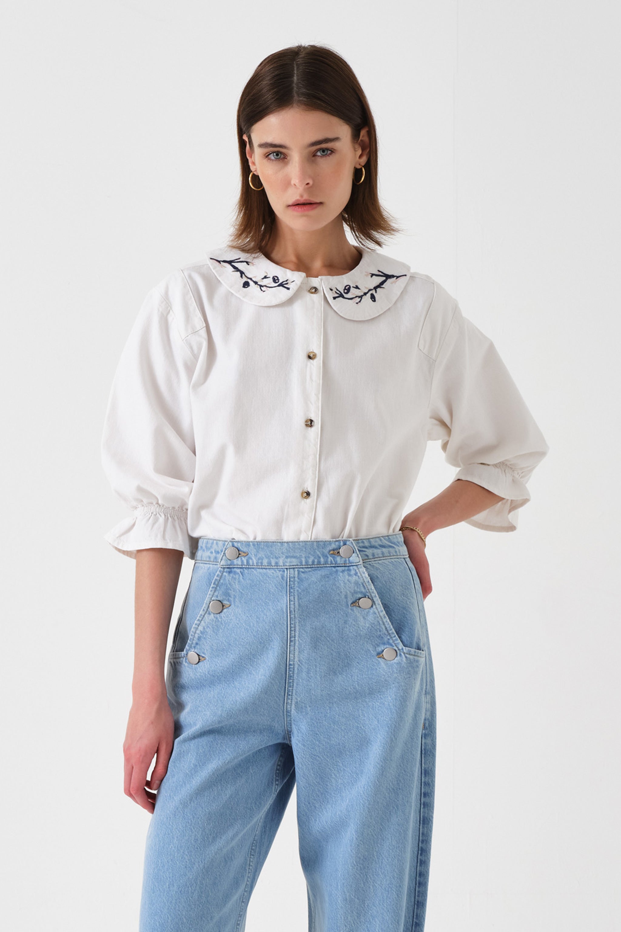 Bella Blouse in White - seventy + mochi