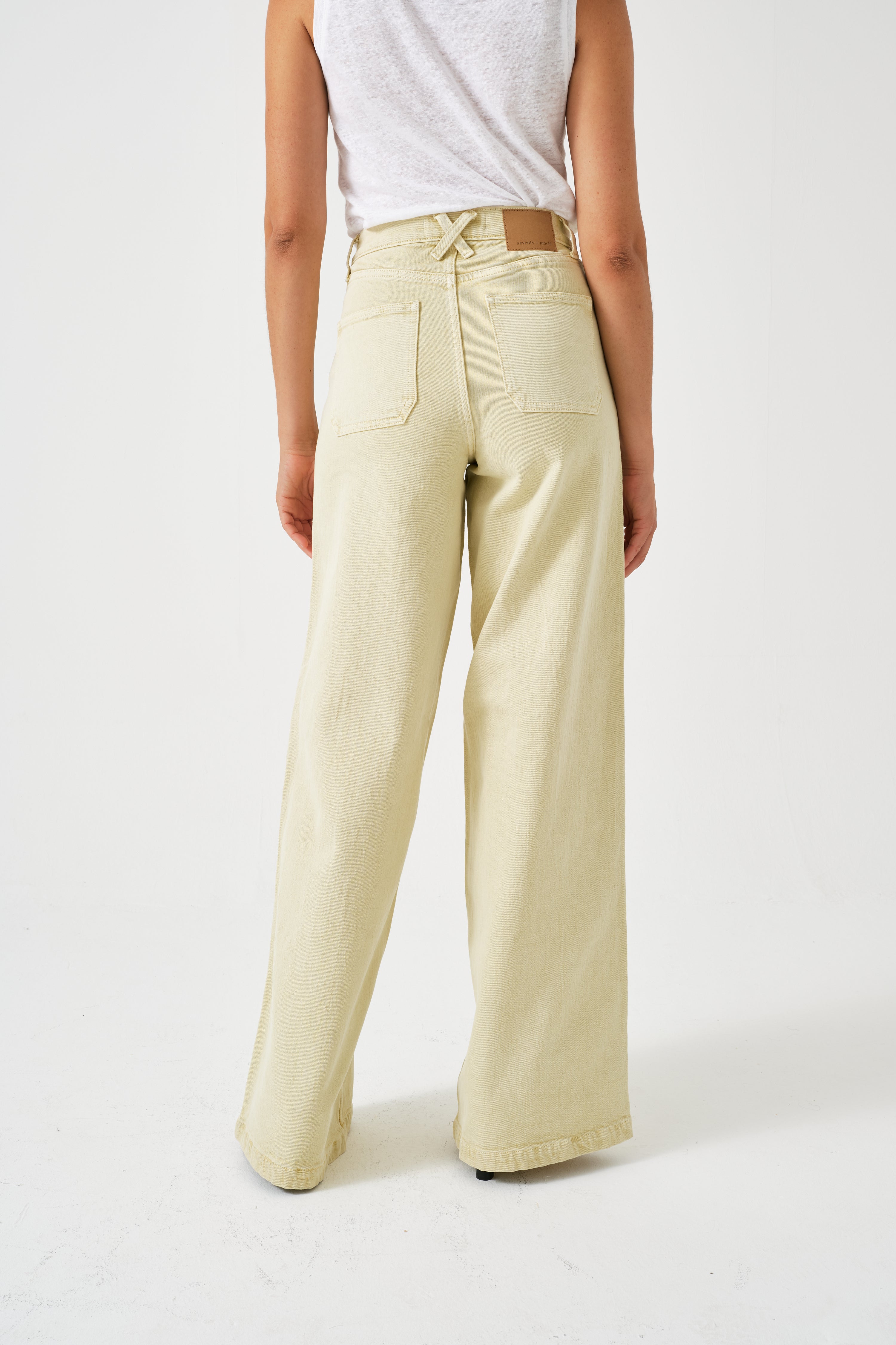 Bay Wide Leg Jean in Mellow Yellow - seventy + mochi