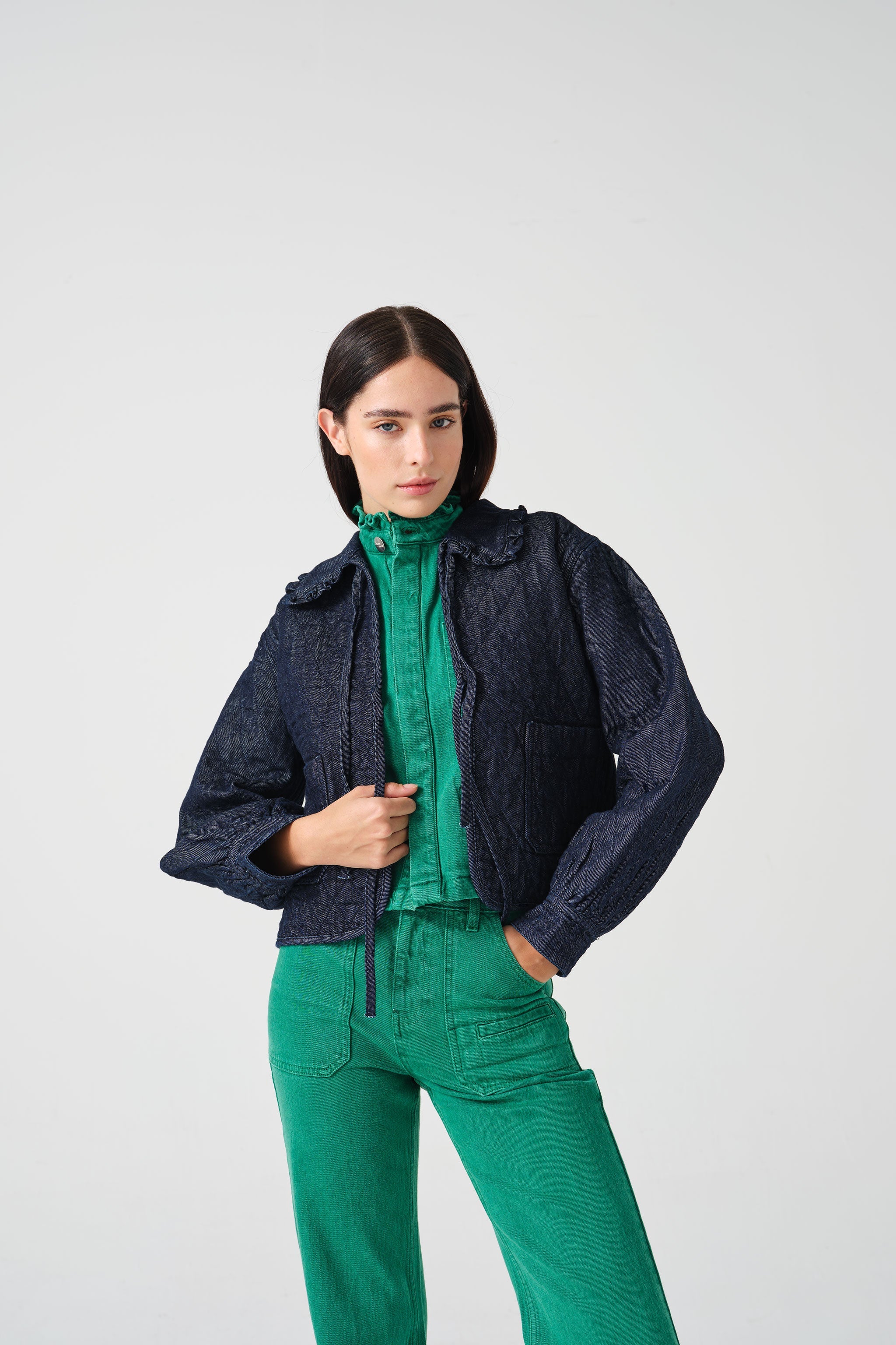 Heidi Jacket in Indigo Rinse - seventy + mochi