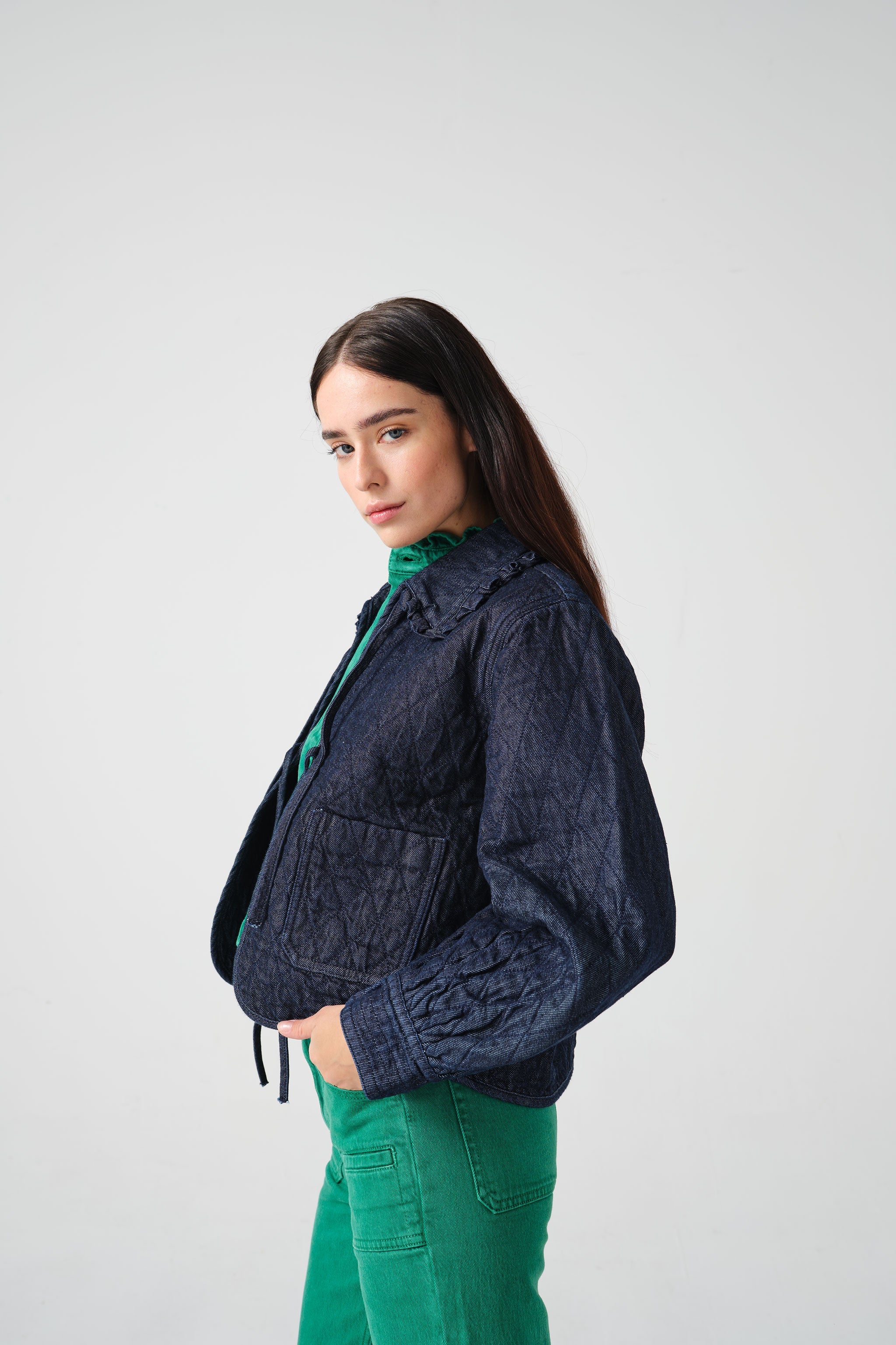 Heidi Jacket in Indigo Rinse - seventy + mochi