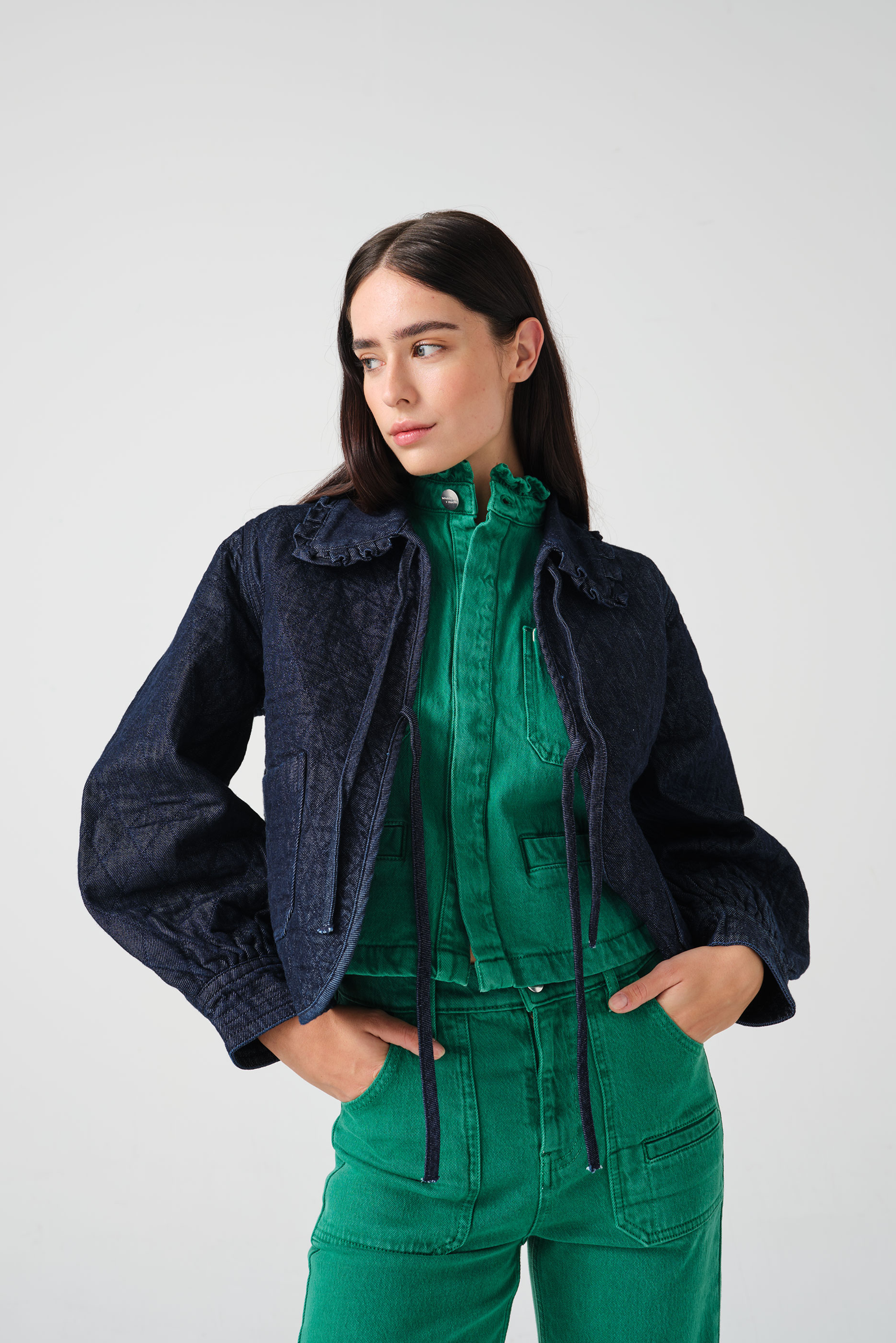 Heidi Jacket in Indigo Rinse - seventy + mochi