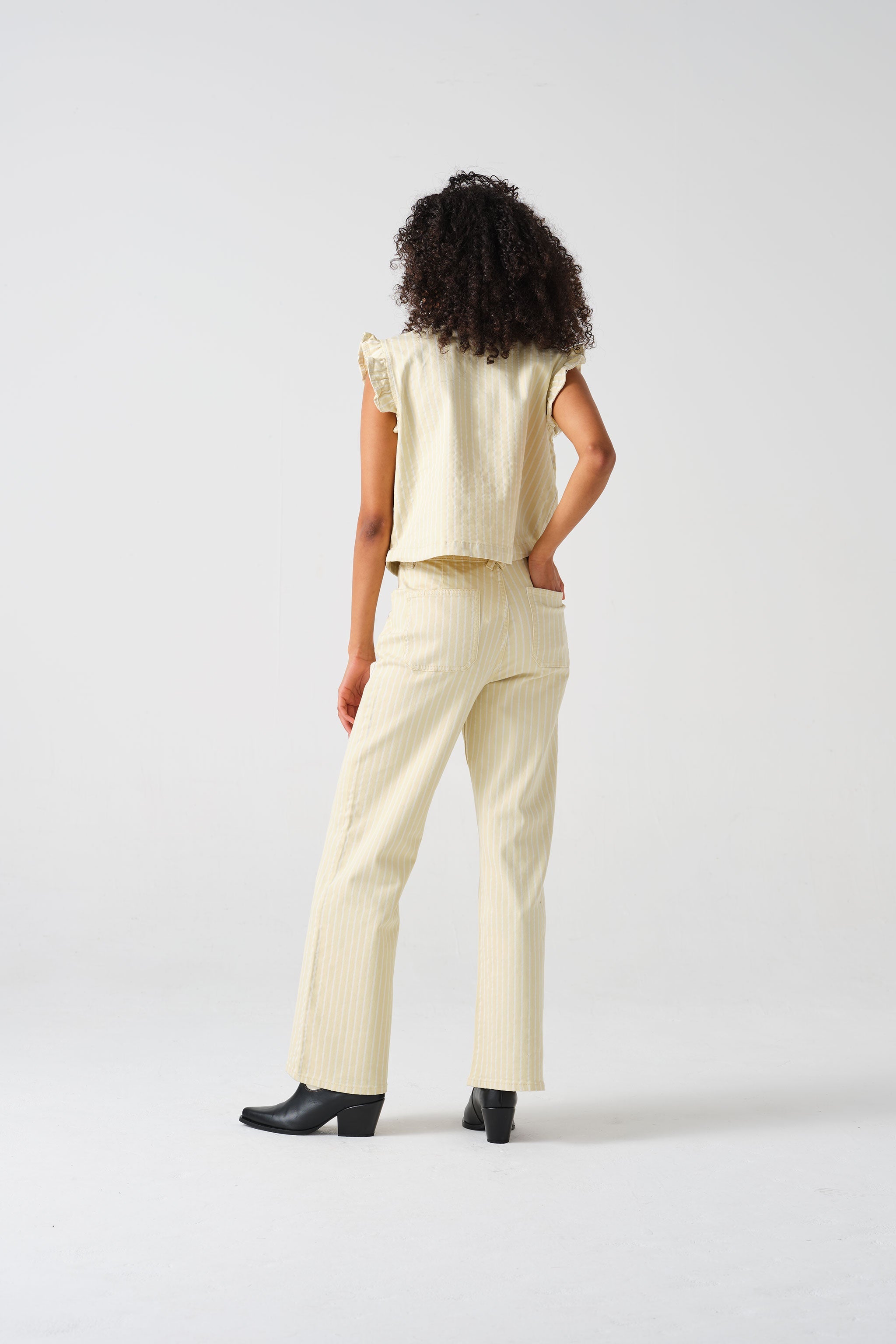 Mabel Jean in Buttermilk Wide Stripe - seventy + mochi