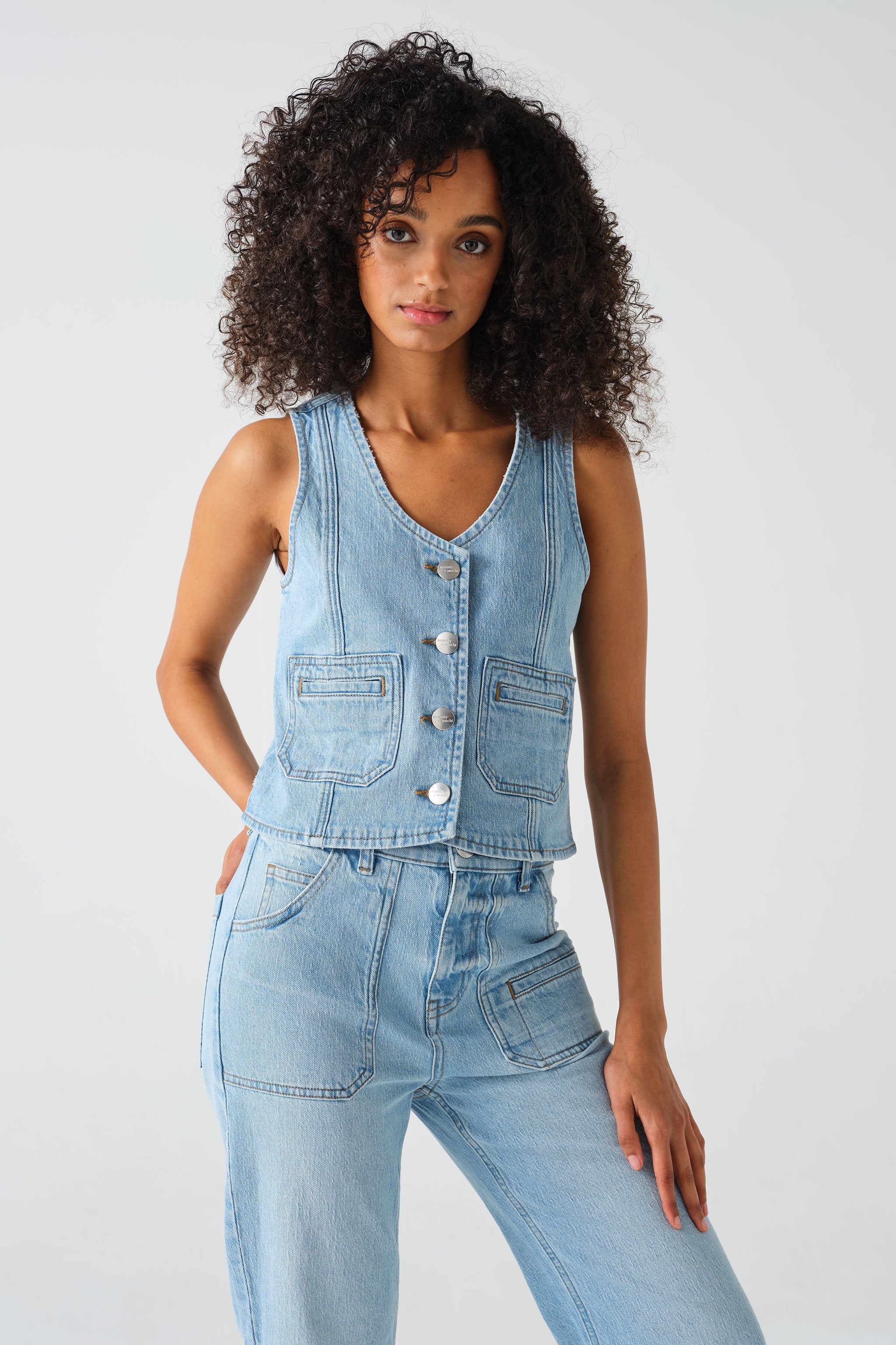 Bea Waistcoat in Oceanic Blue - seventy + mochi