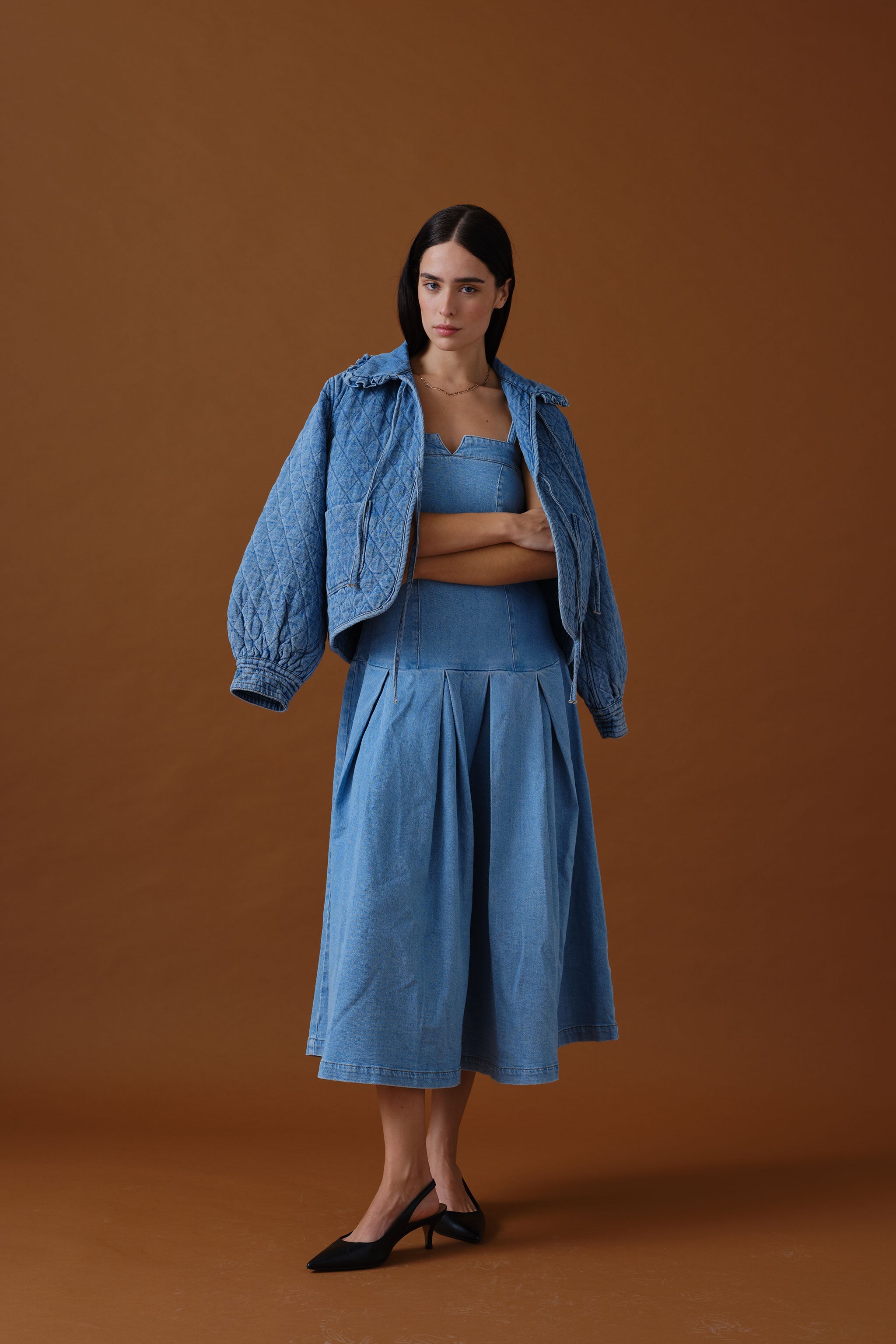 Maddie Dress in Oceanic Blue - seventy + mochi