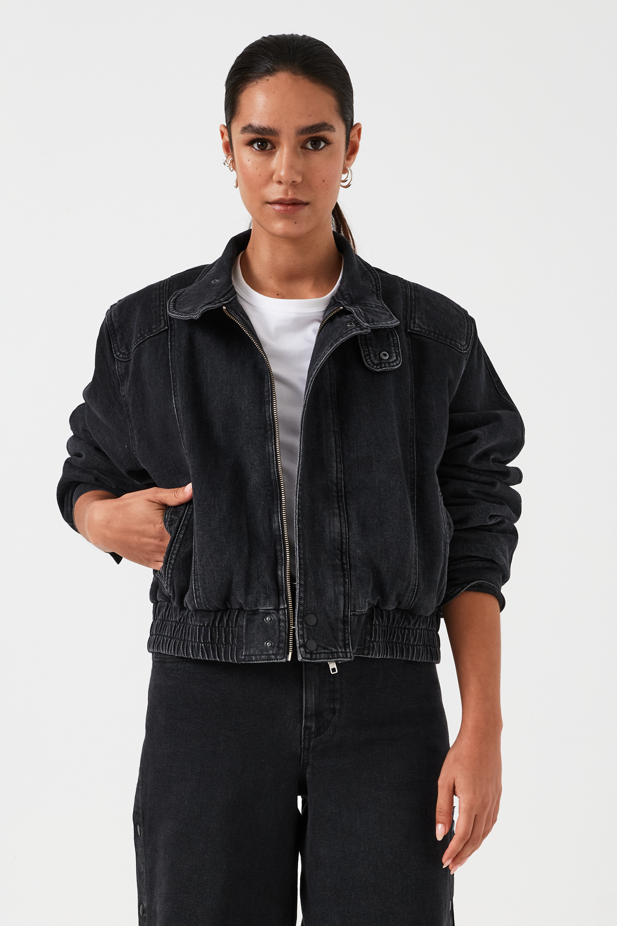 Juno Jacket in Washed Black - seventy + mochi