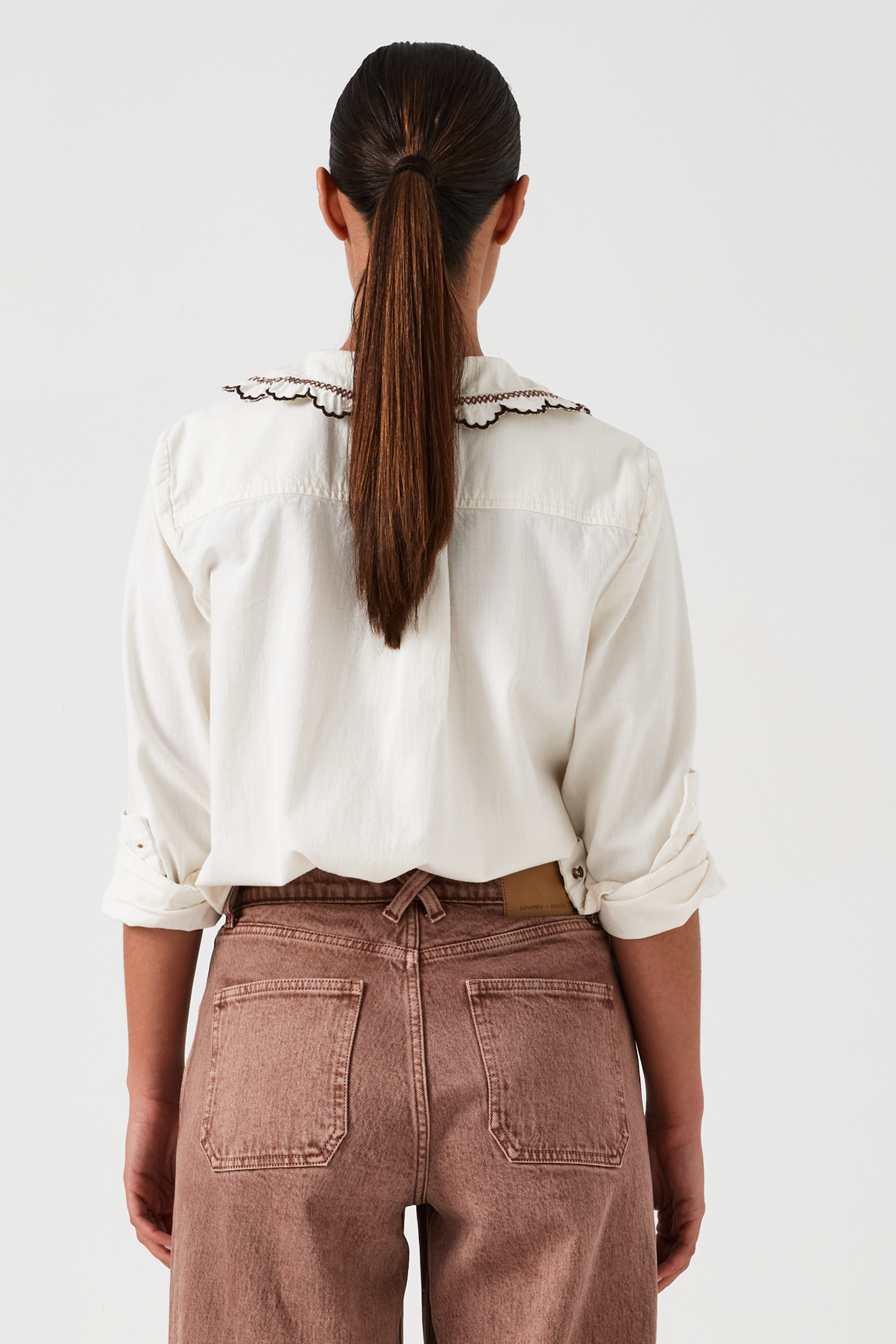 Delilah Blouse in Ecru - seventy + mochi