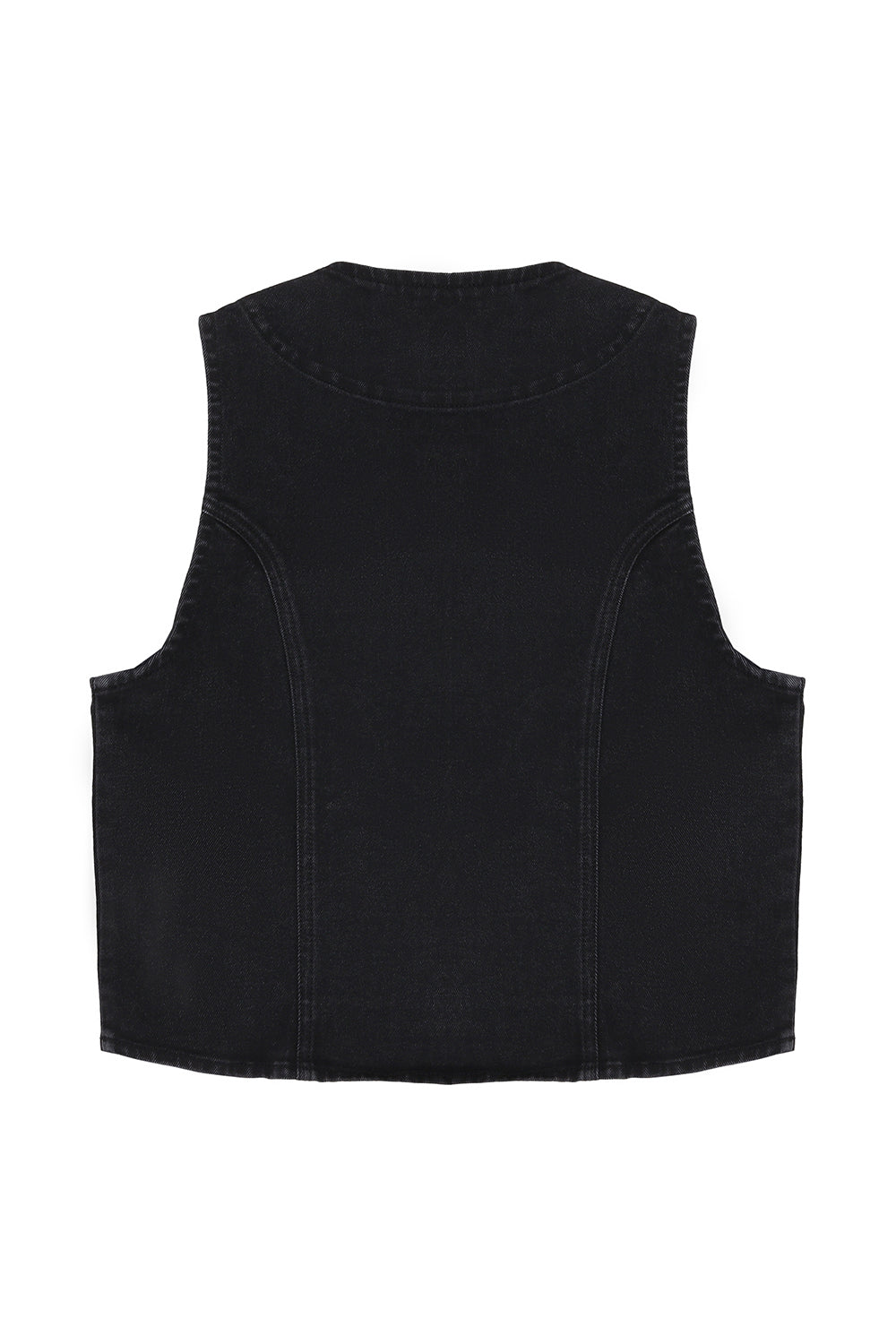 Bea Waistcoat in Washed Black - seventy + mochi