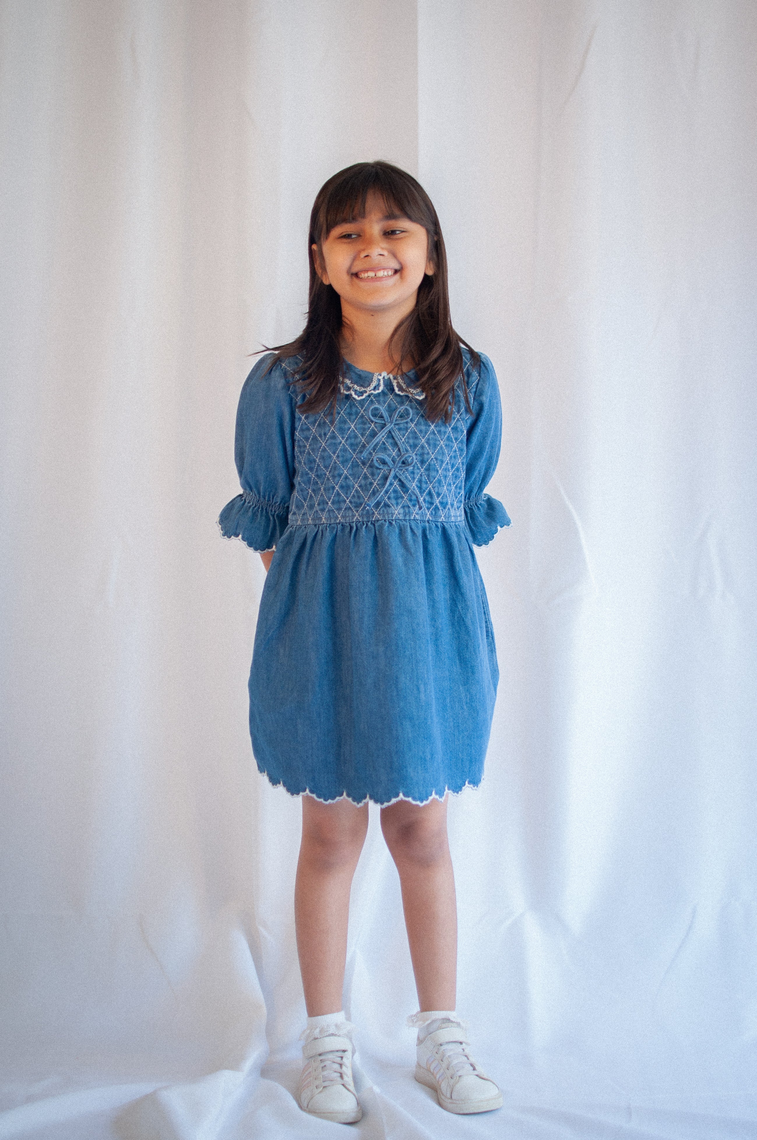 Girl's Heidi Dress in Mid Vintage - seventy + mochi