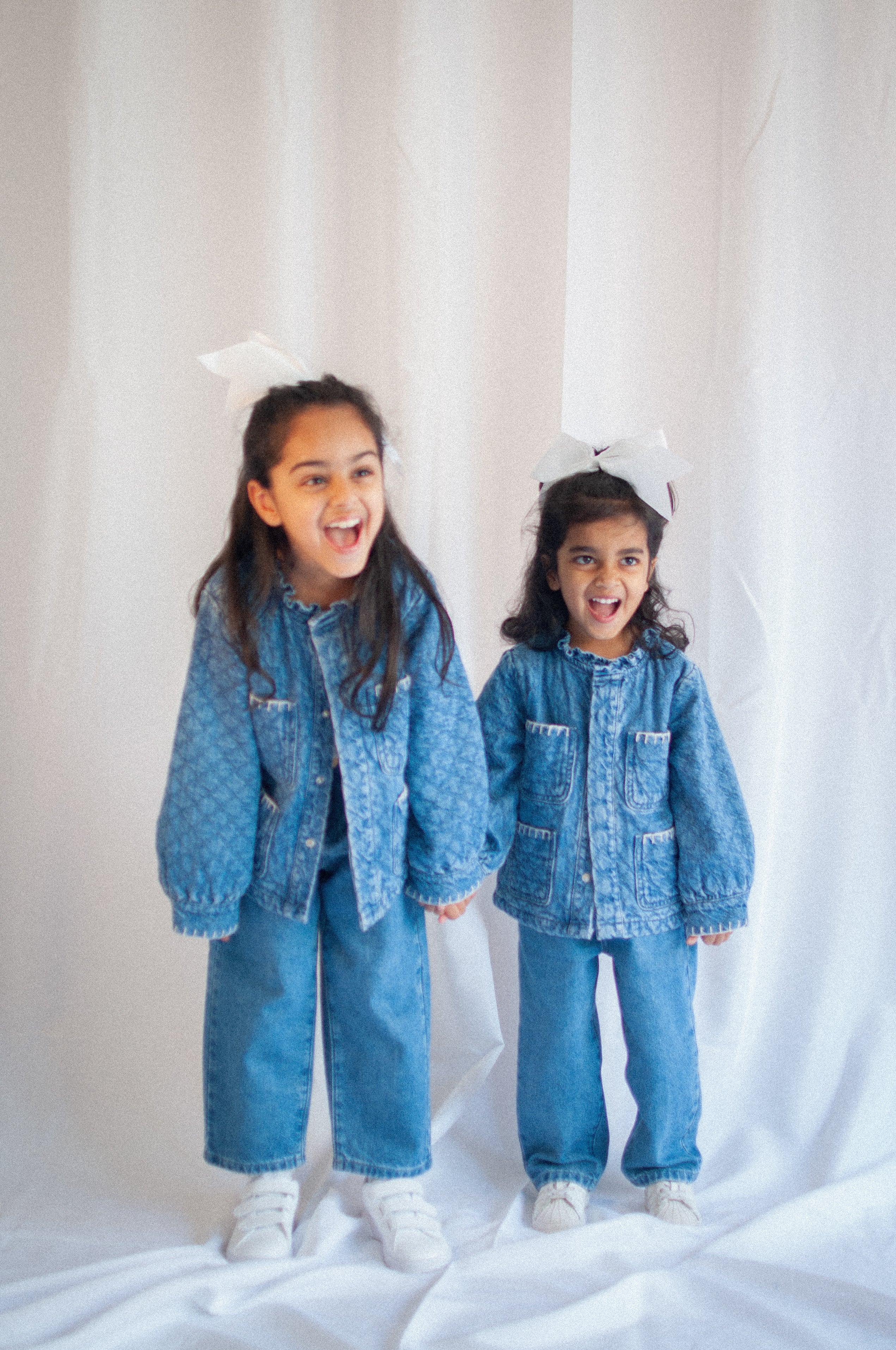 Girl's Pablo Quilted Denim Jacket in Rodeo - seventy + mochi