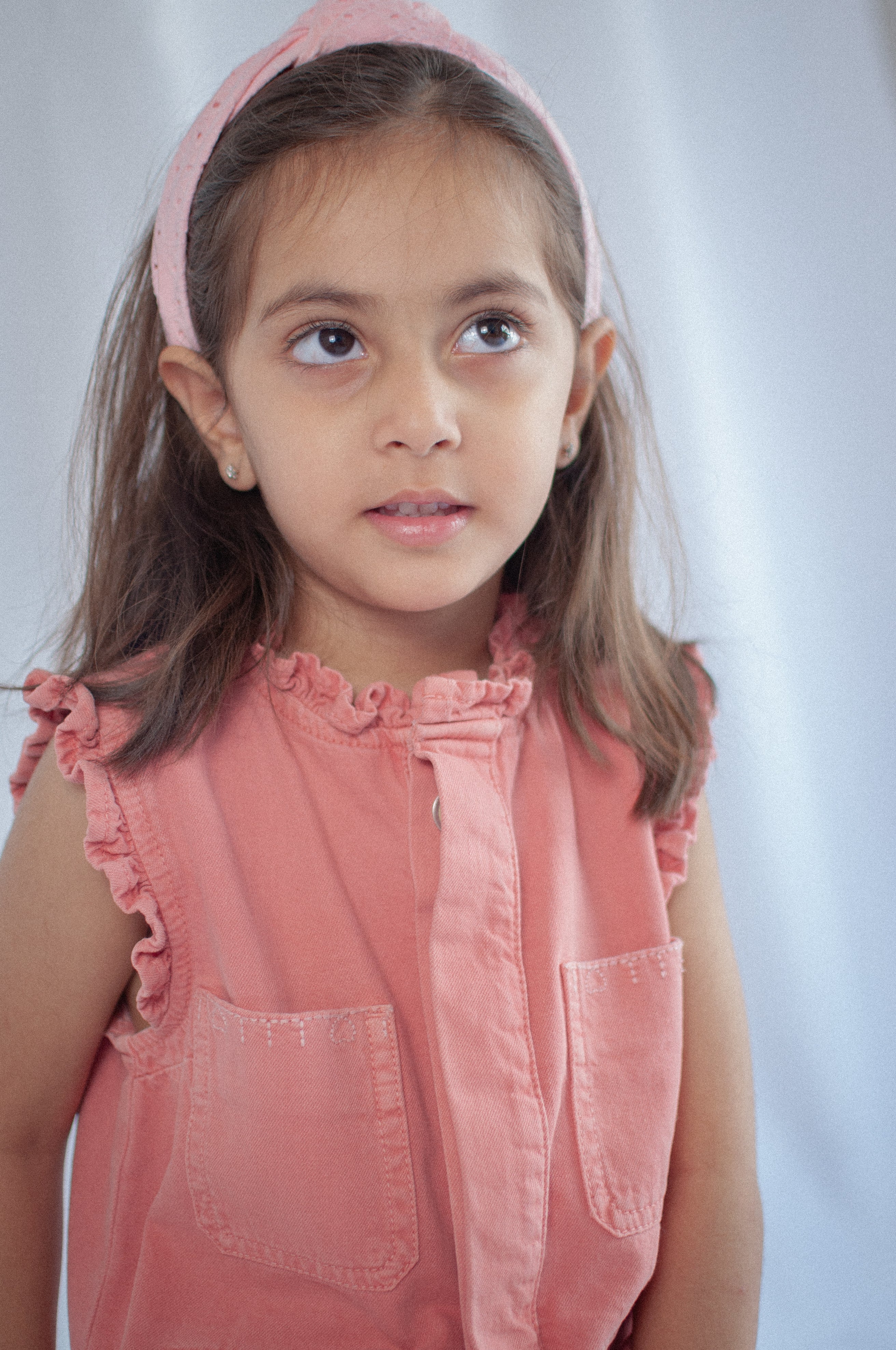 Girl's Pablo Denim Vest in Mineral Red - seventy + mochi