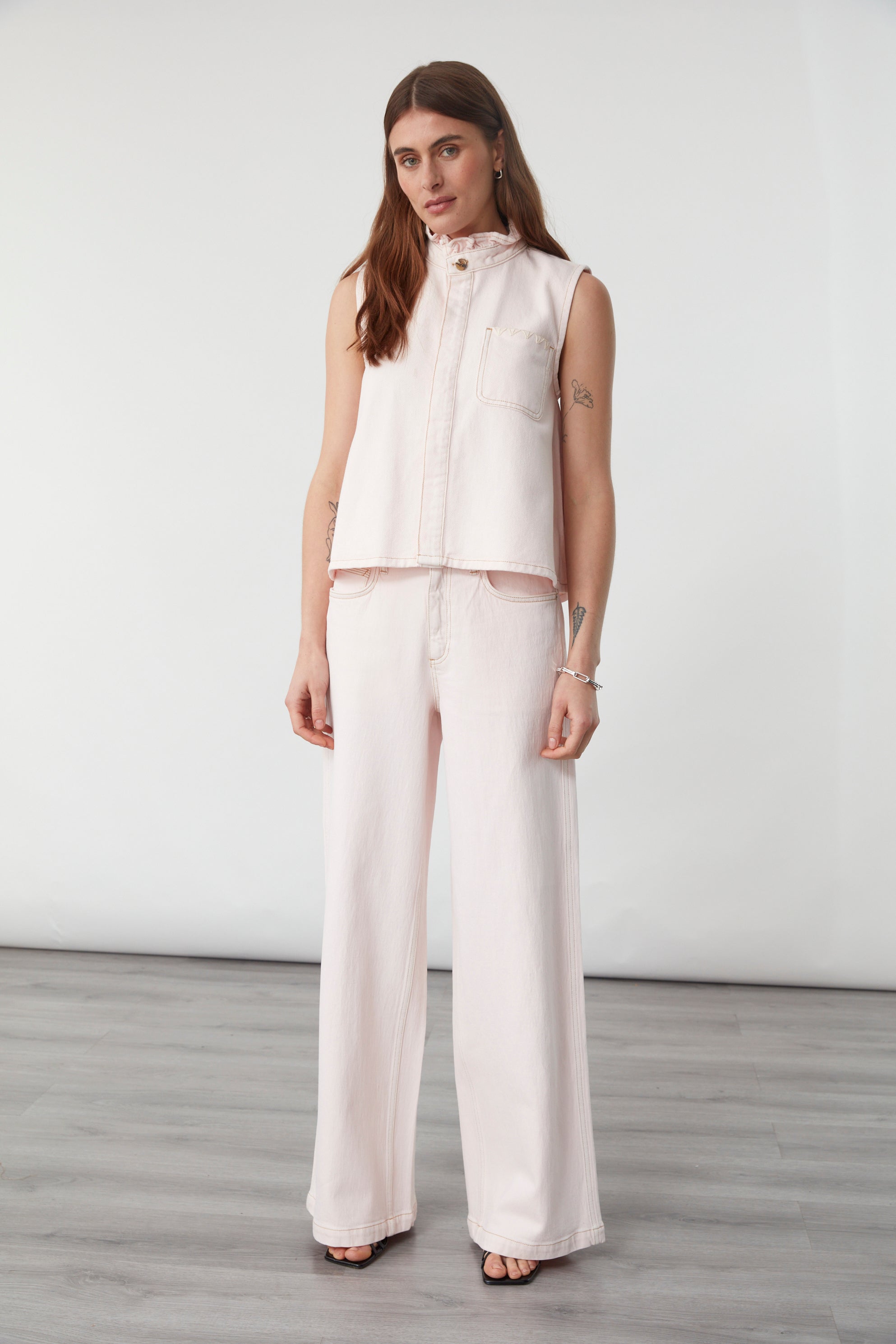 Iris Vest In Blush - seventy + mochi