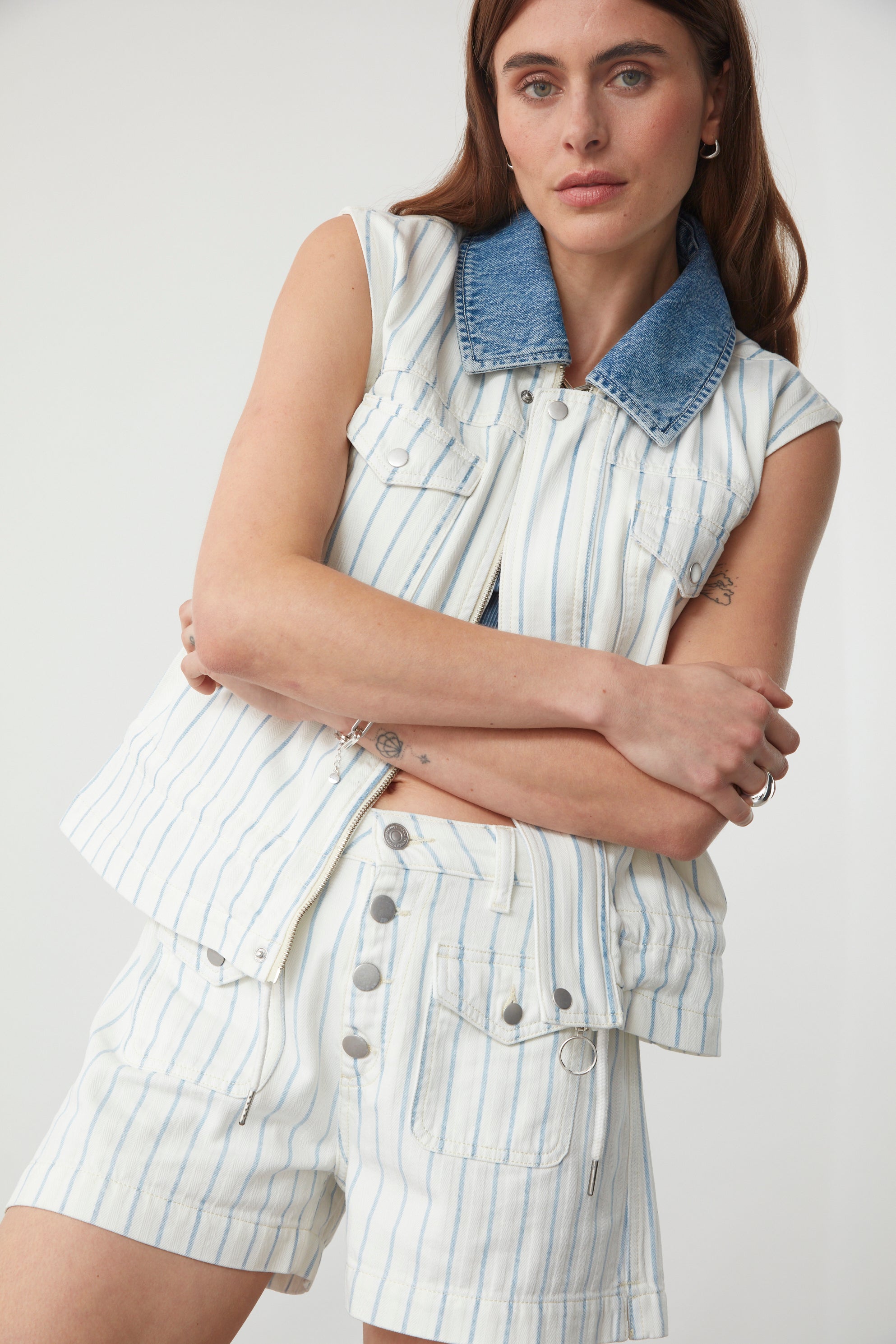 Charlie Short in Faded Stripe - seventy + mochi