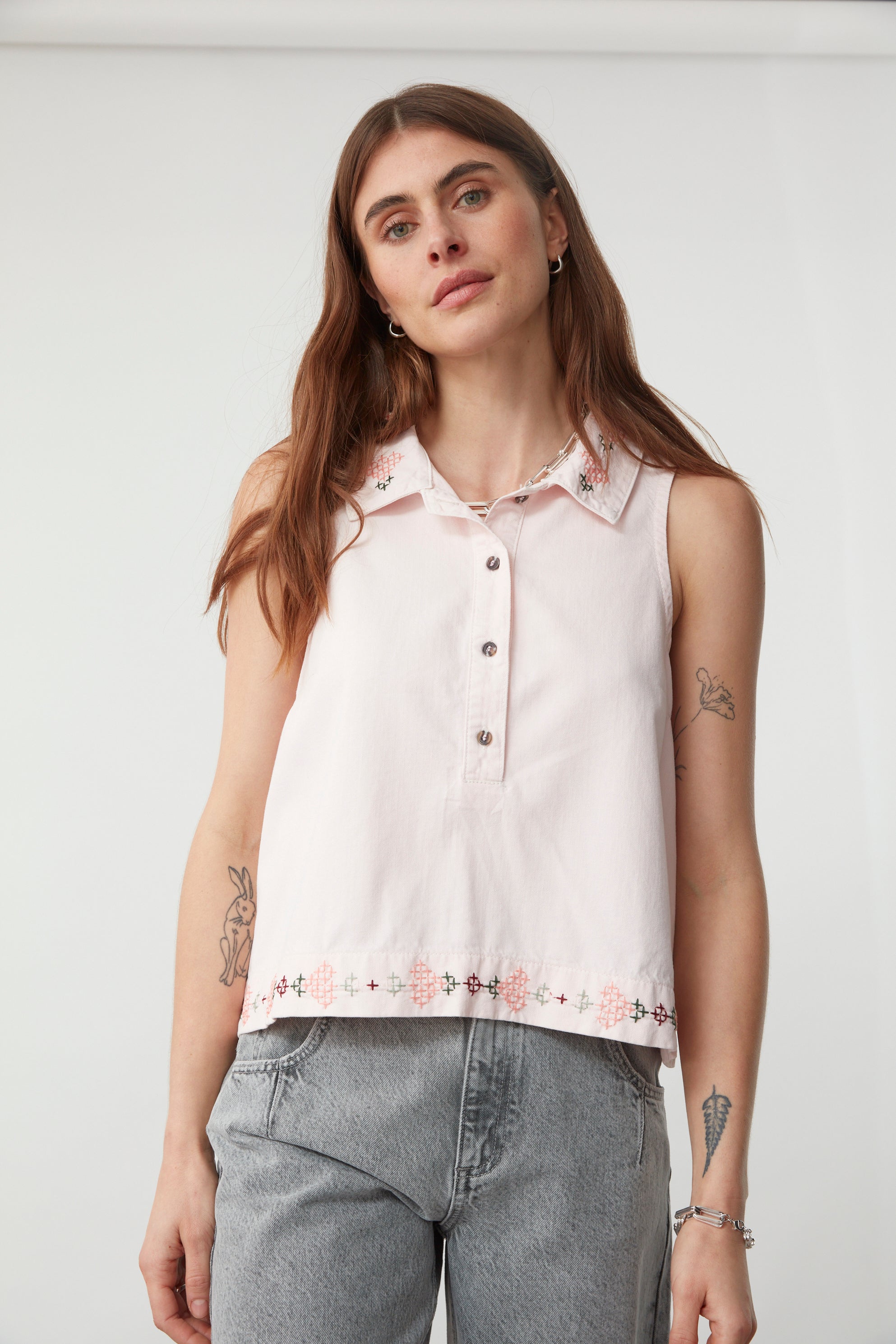 Tobi Tank Top In Blush - seventy + mochi