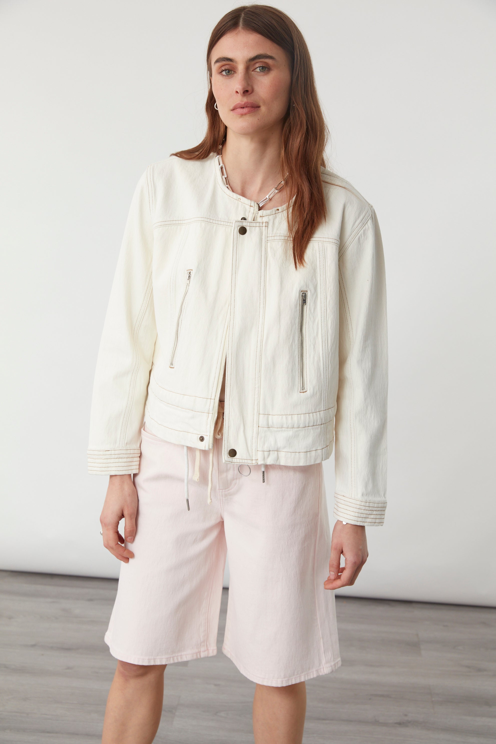 Fai Jacket In Ecru - seventy + mochi