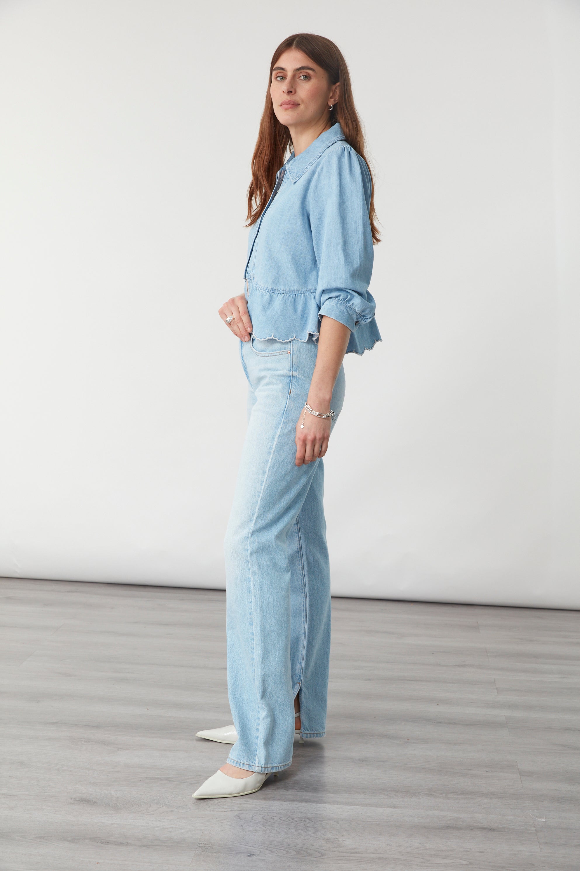 Tate Blouse In Summer Sky - seventy + mochi