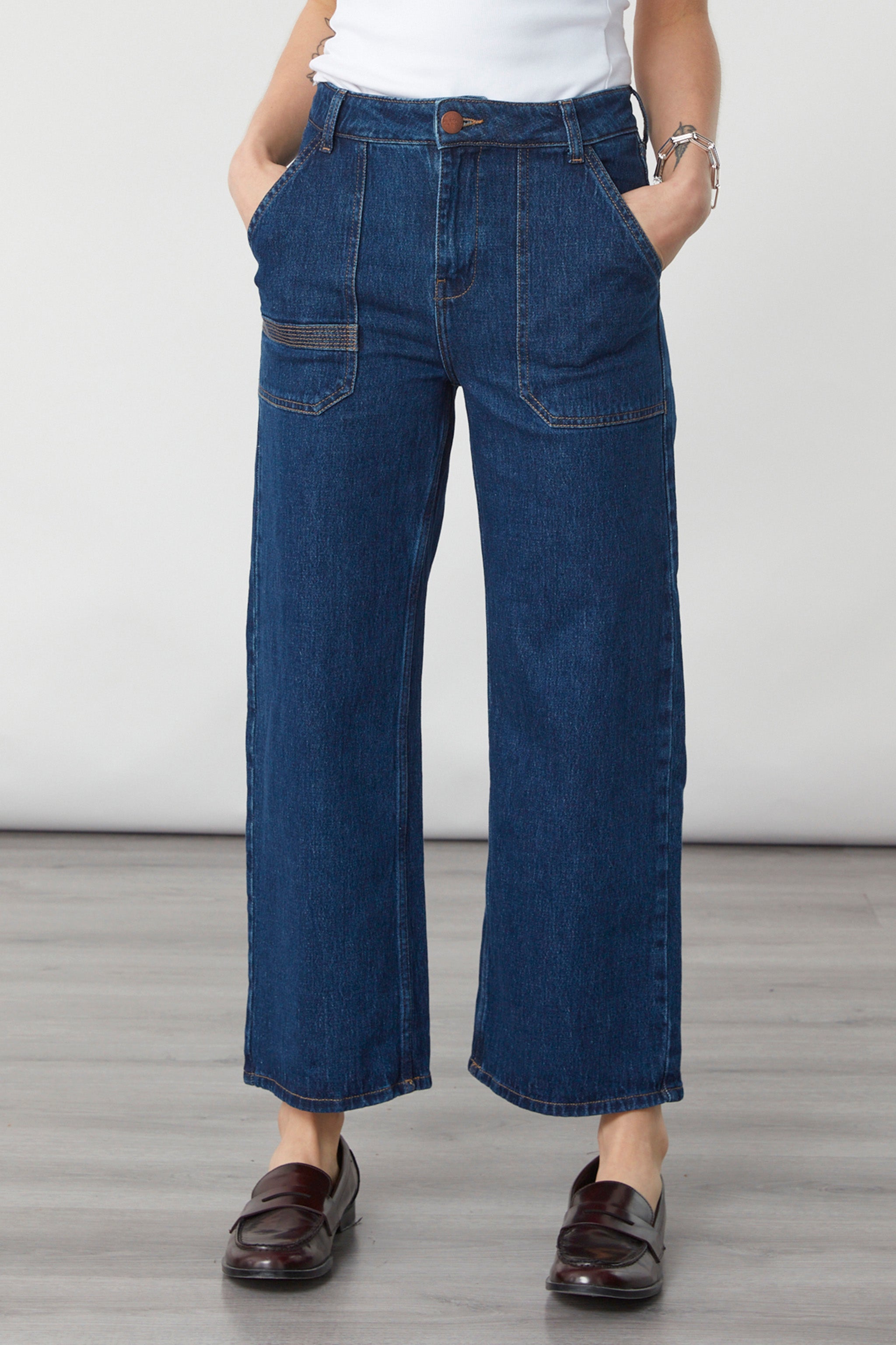 Elodie Cropped Jean in Americana - seventy + mochi
