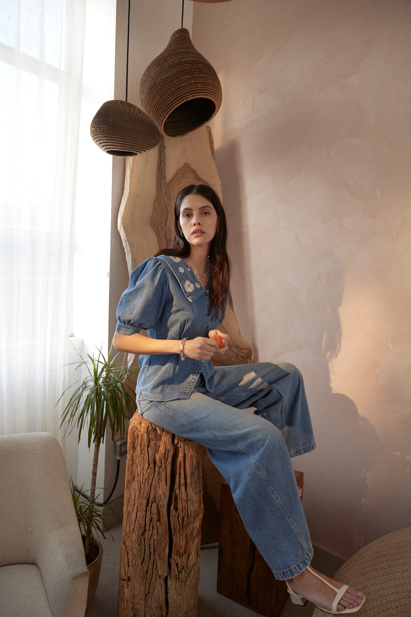 Cassie Top in Malibu Embroidery - seventy + mochi