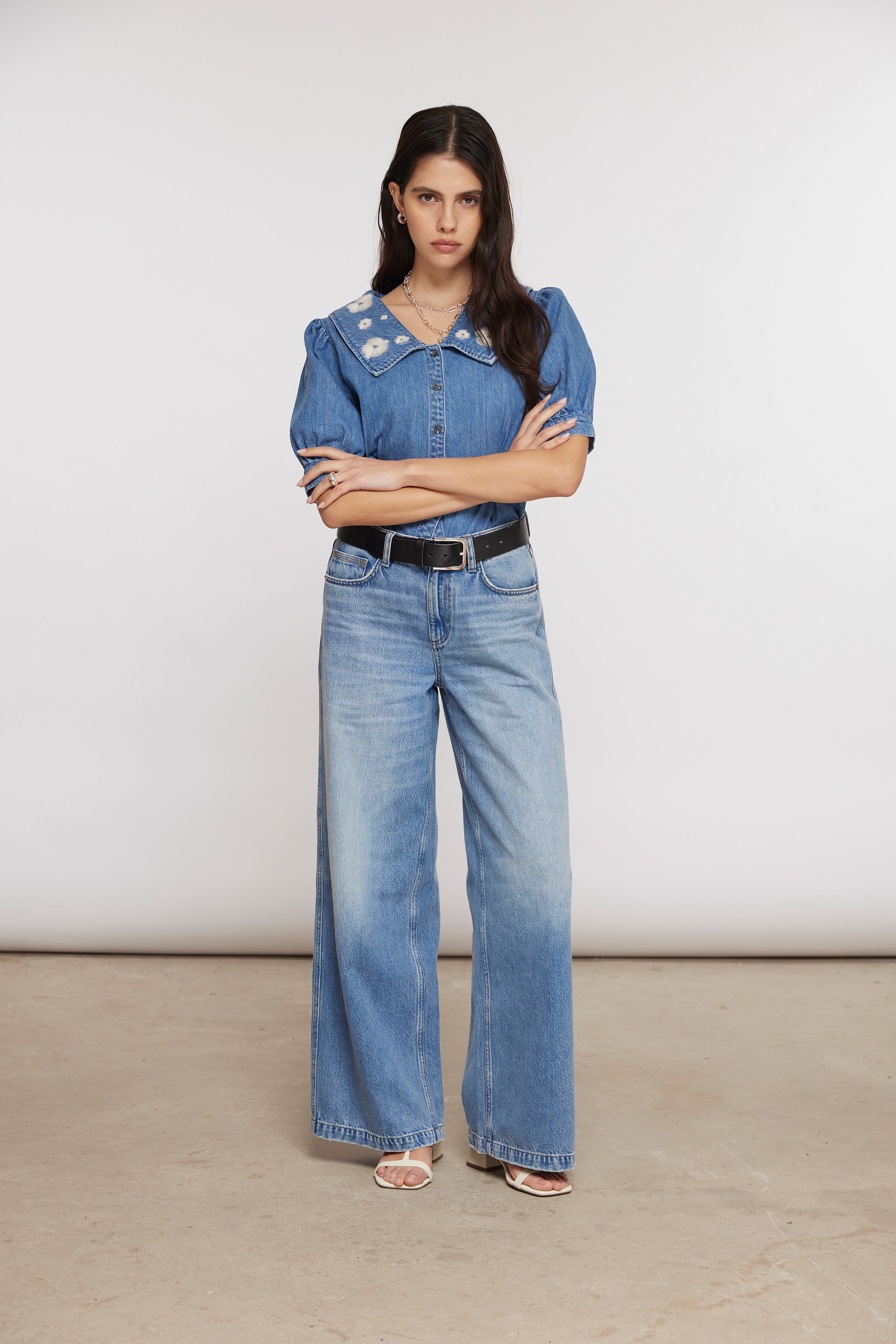 Bay Wide Leg Jean in Malibu - seventy + mochi