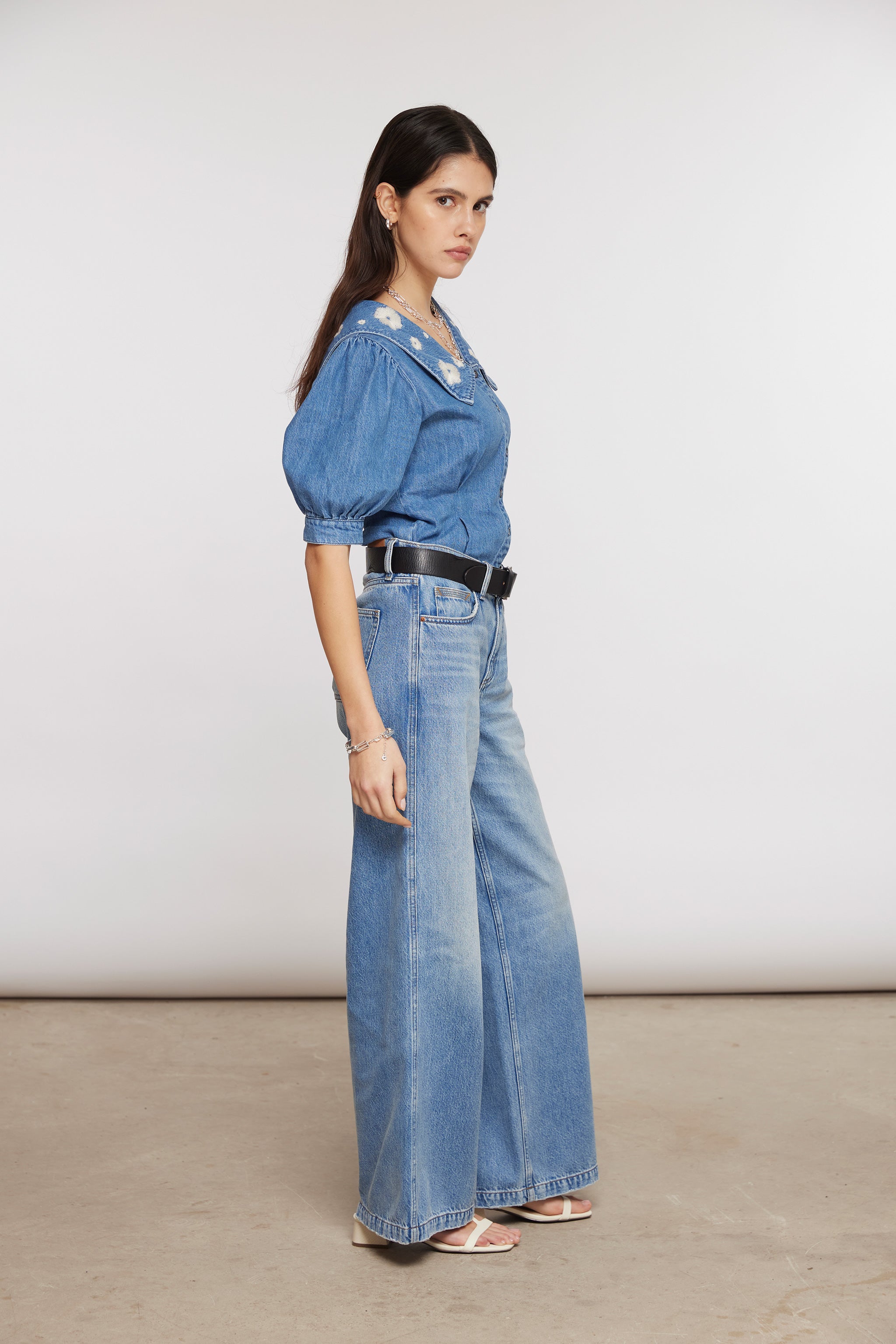 Bay Wide Leg Jean in Malibu - seventy + mochi