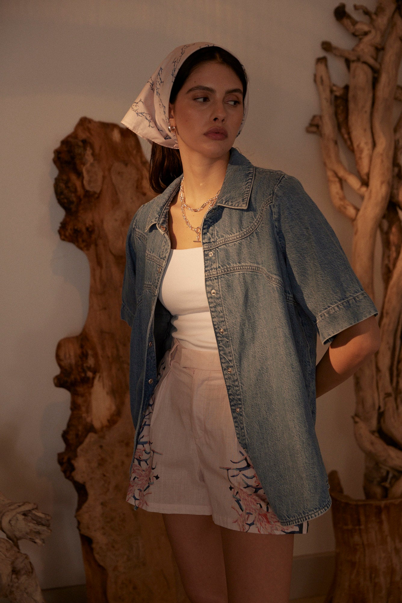 Andy Top in Newport on model - seventy + mochi