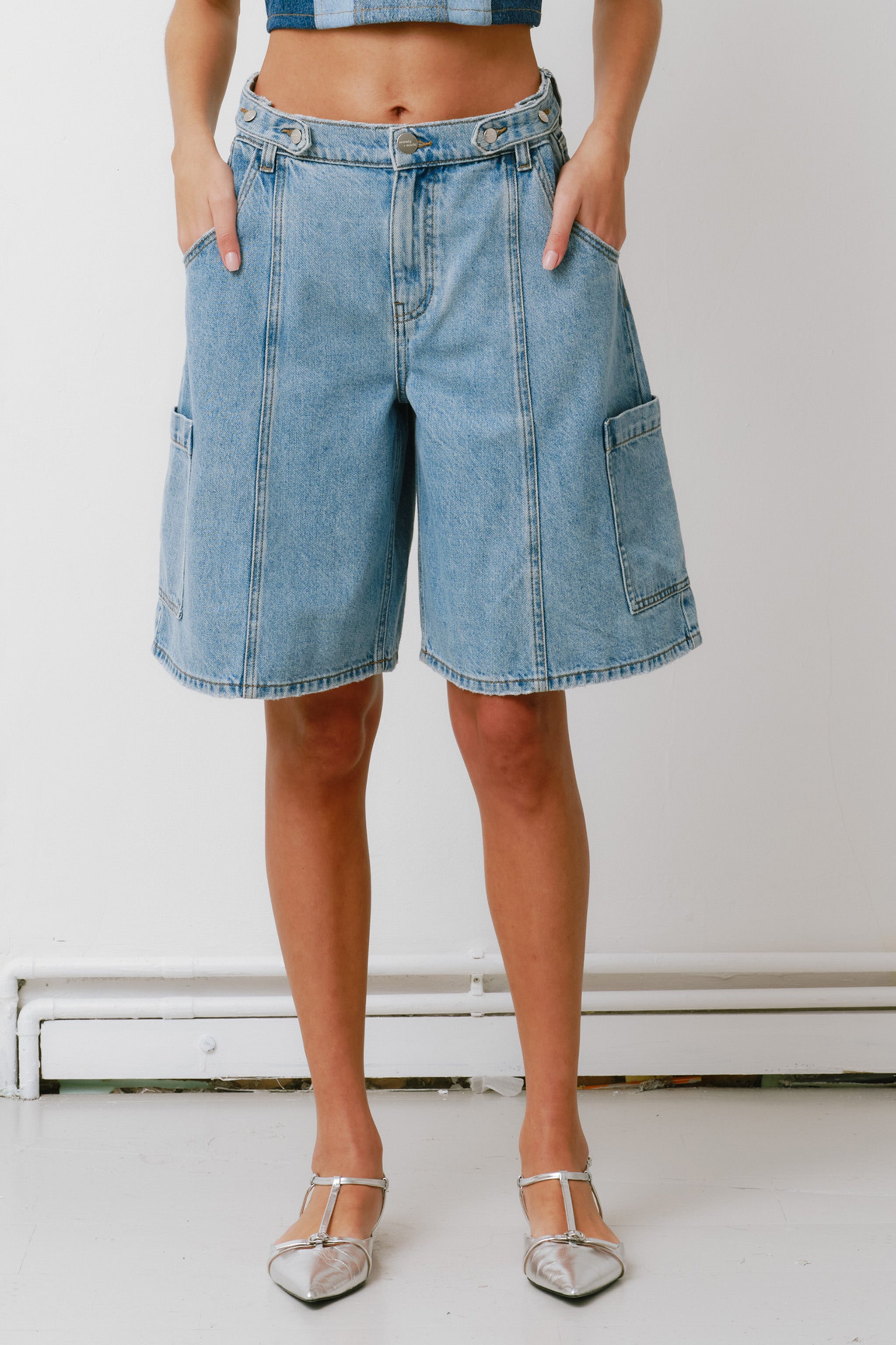 Ali Denim Board Short in Weekender - seventy + mochi