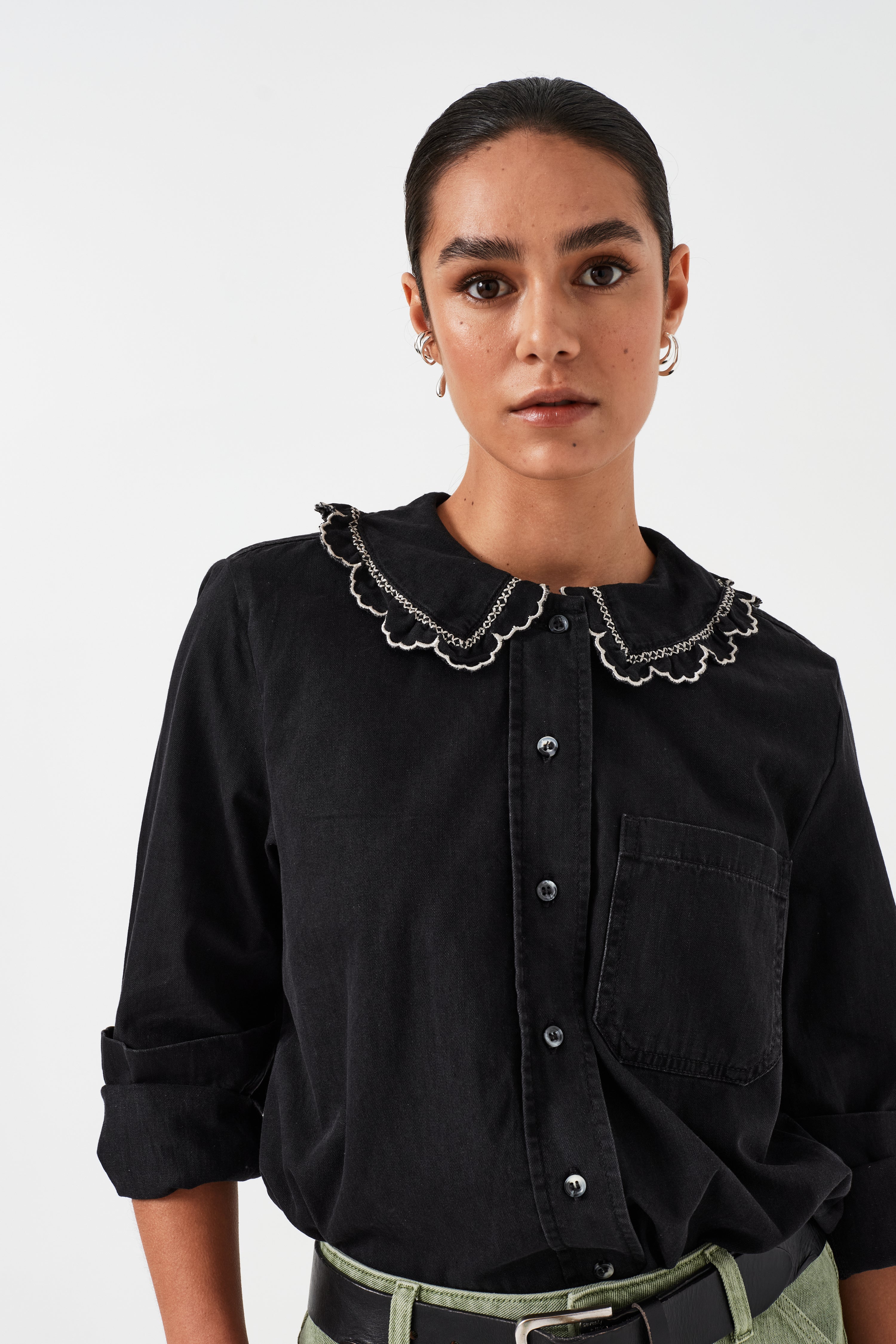 Delilah Blouse in Black - seventy + mochi
