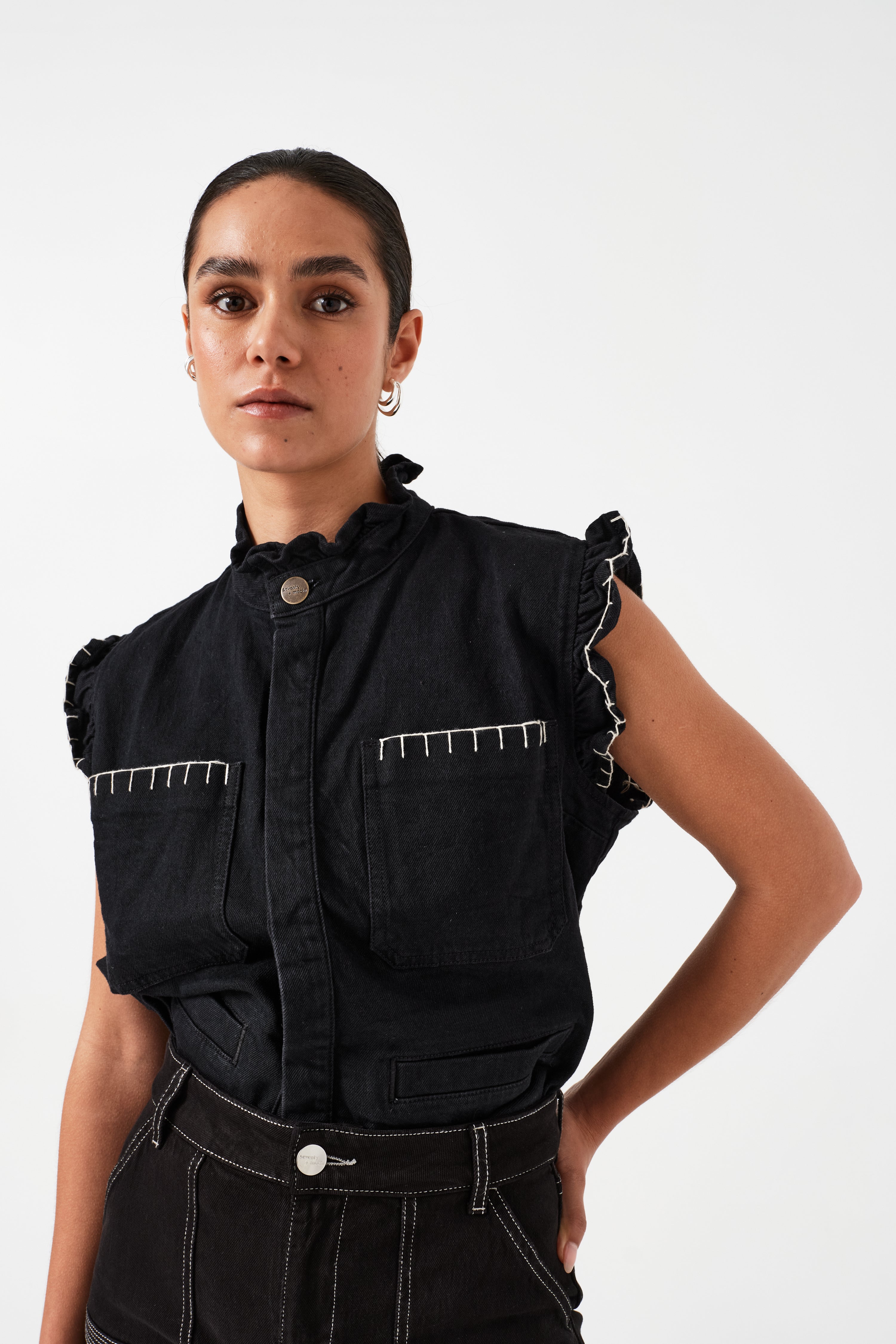 Pablo Waistcoat in Vintage Black - seventy + mochi