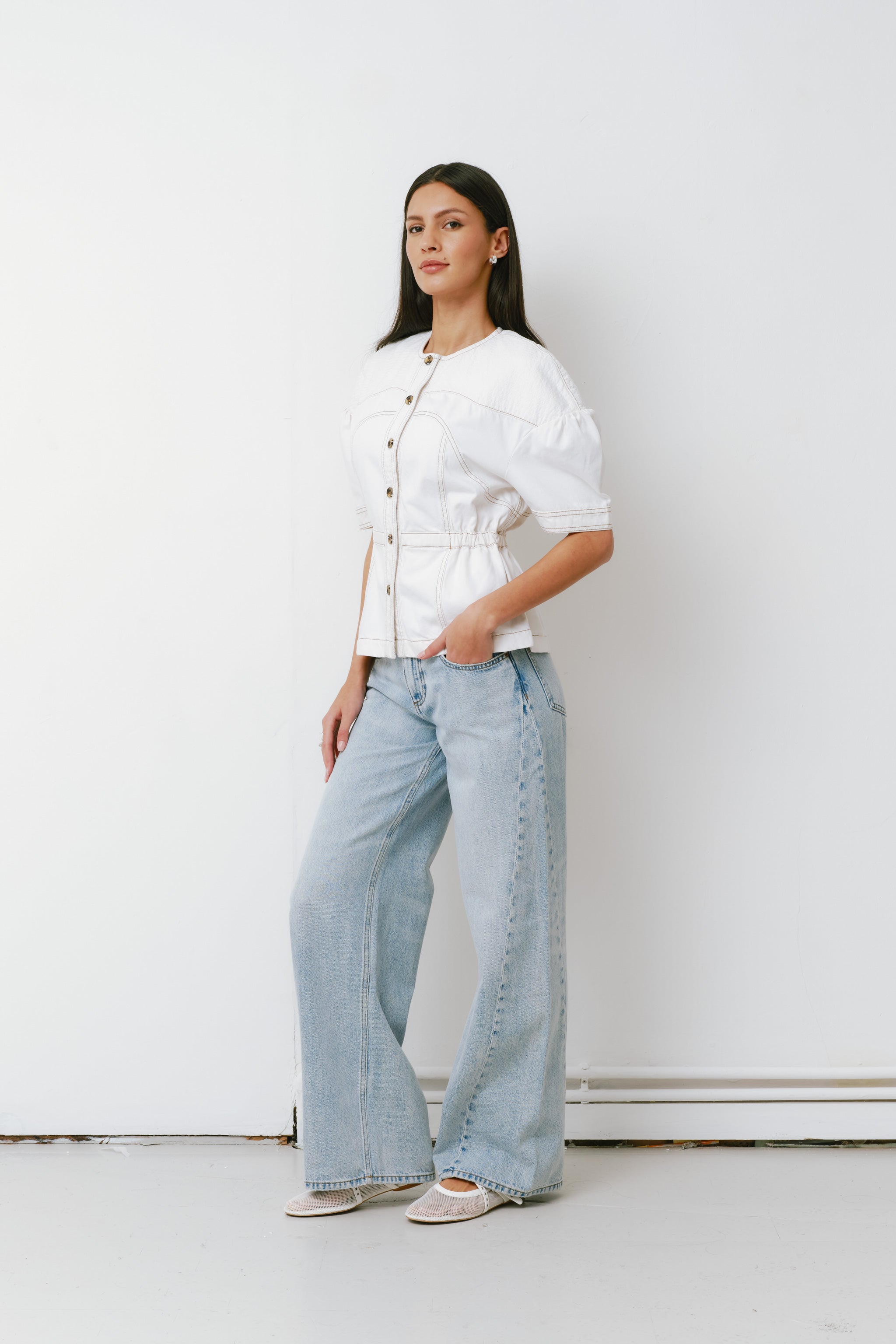 Zaha Top in White - seventy + mochi