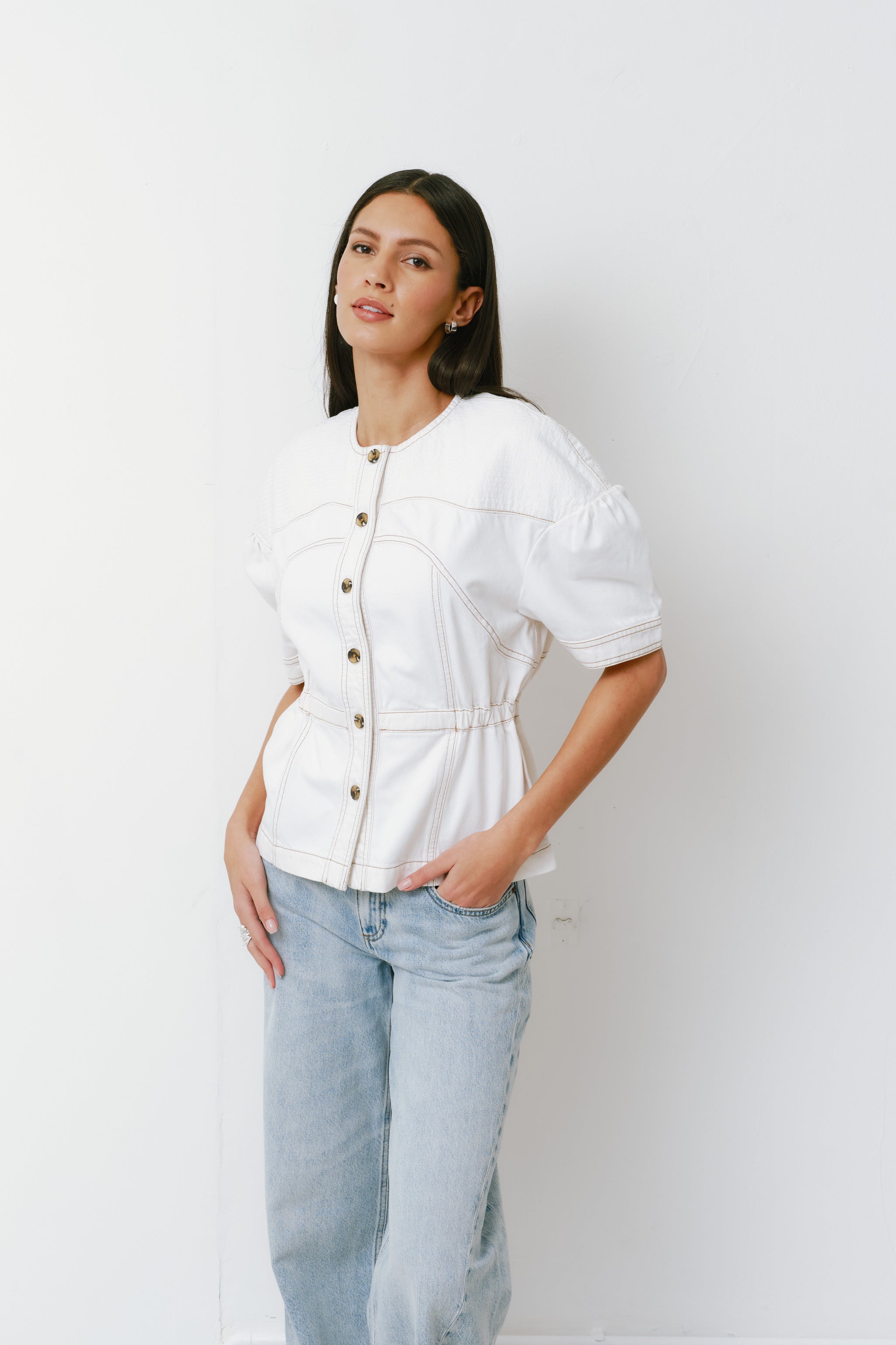Zaha Top in White - seventy + mochi
