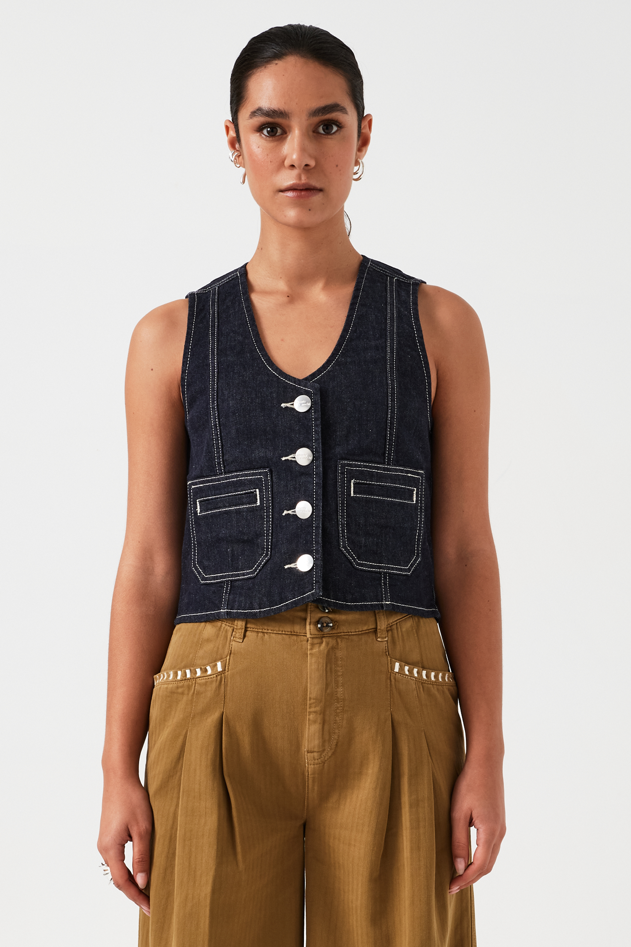 Bea Waistcoat in Nightfall - seventy + mochi