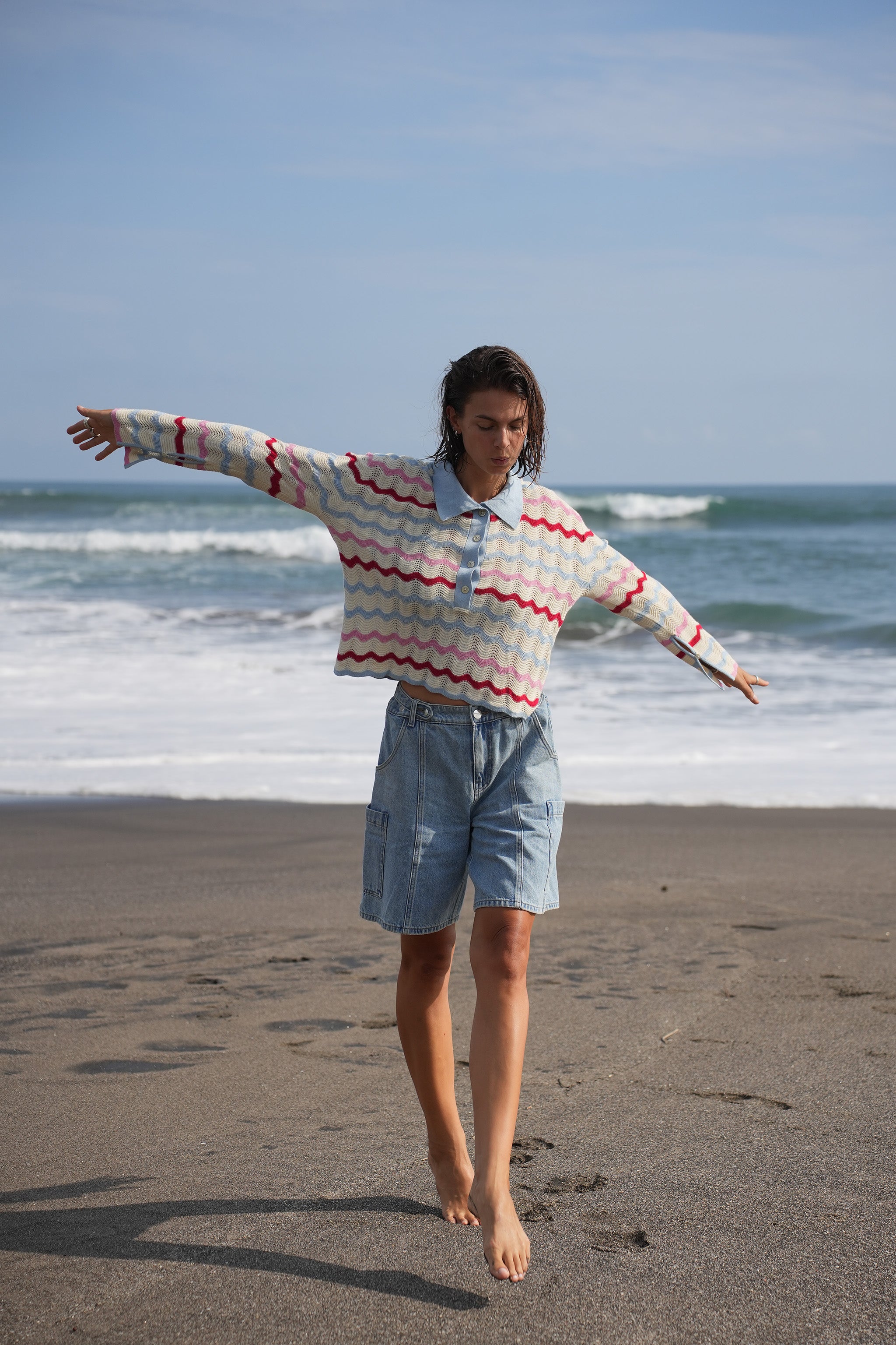 Ali Denim Board Short in Weekender - seventy + mochi