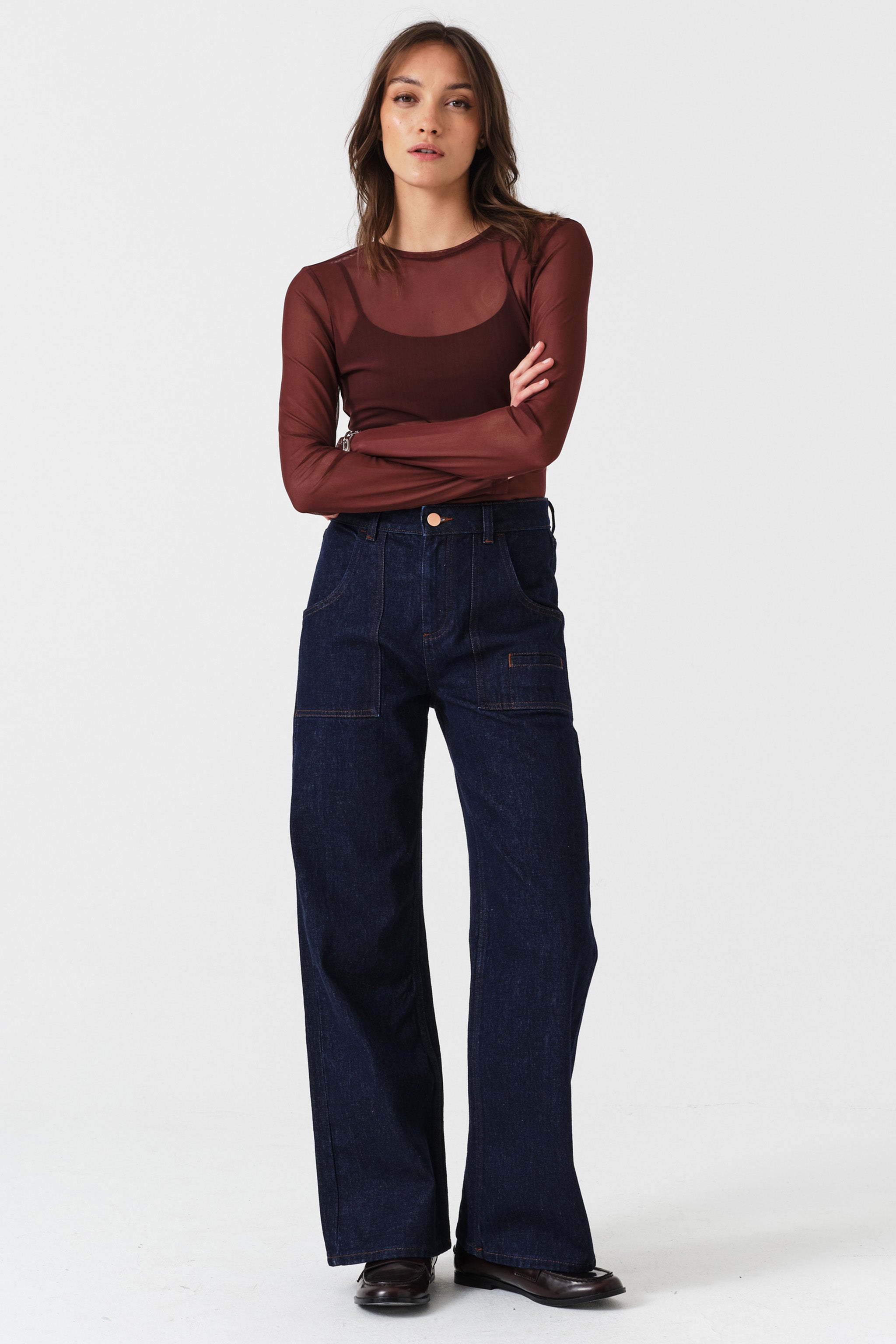 Eden Wide Leg Jean in Blue Moon