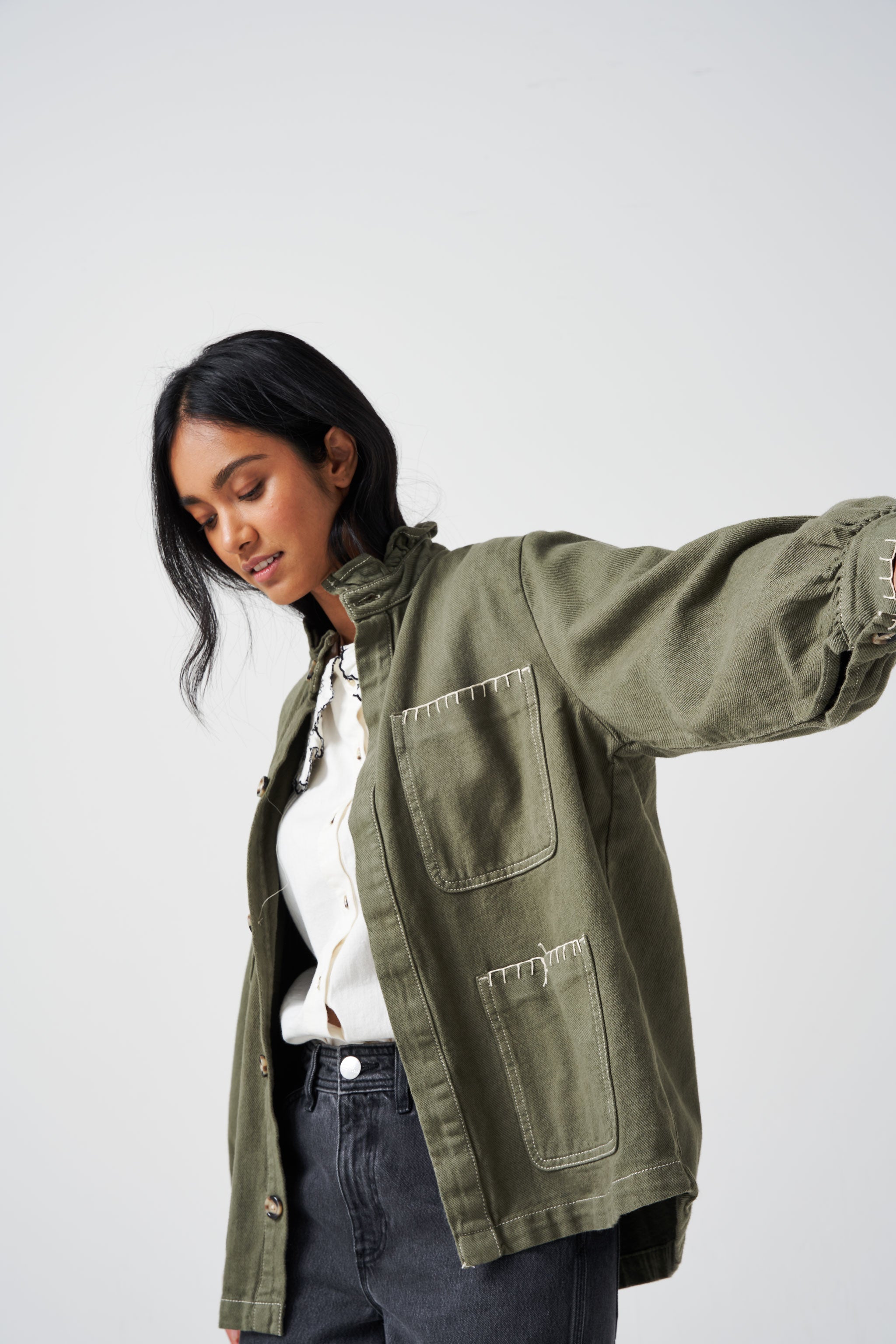 Pablo Jacket in Khaki - seventy + mochi