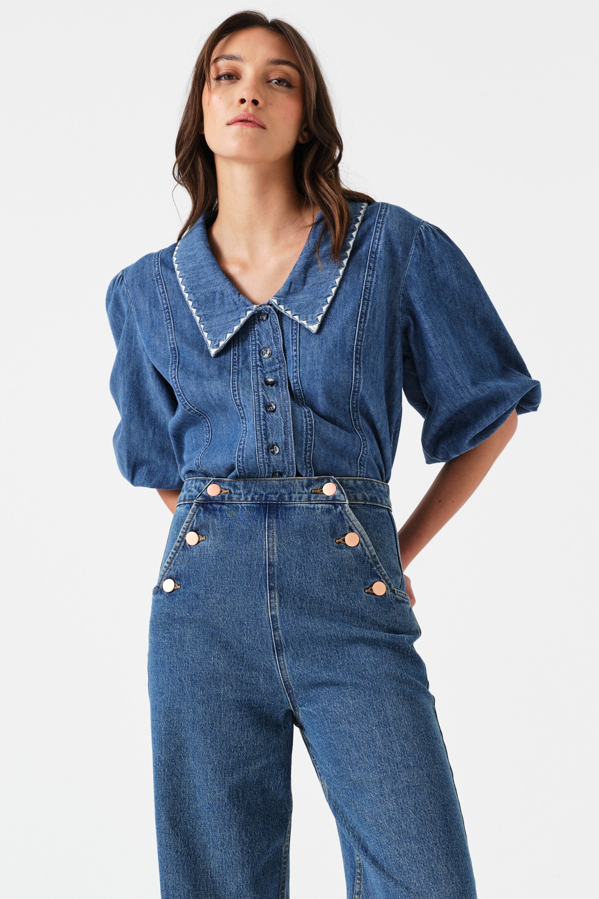 Margot High-Rise Flare Jean in Pasadena