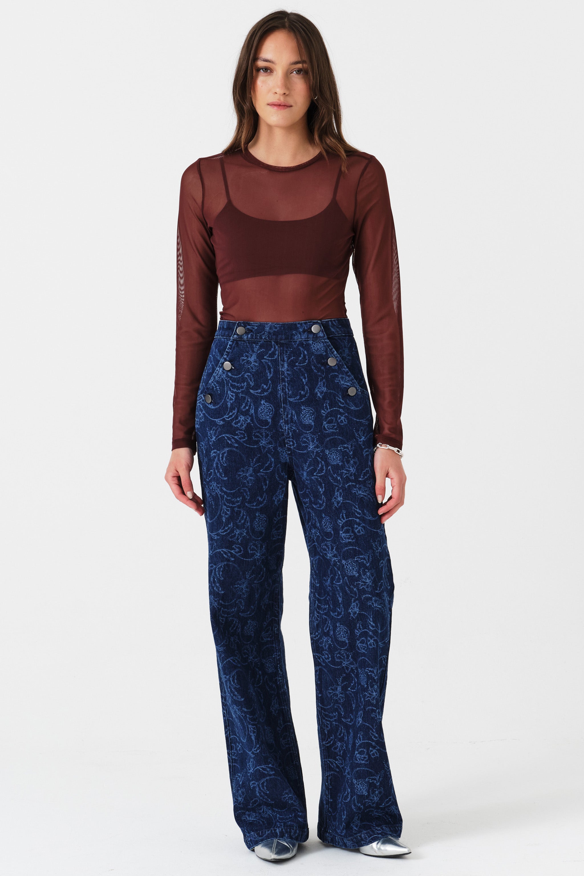 Margot High-Rise Flare Jean in Baroque Nightfall