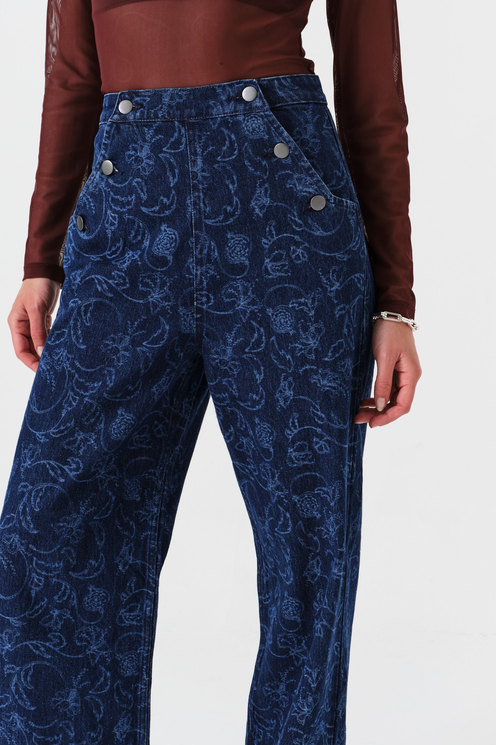 Margot High-Rise Flare Jean in Baroque Nightfall