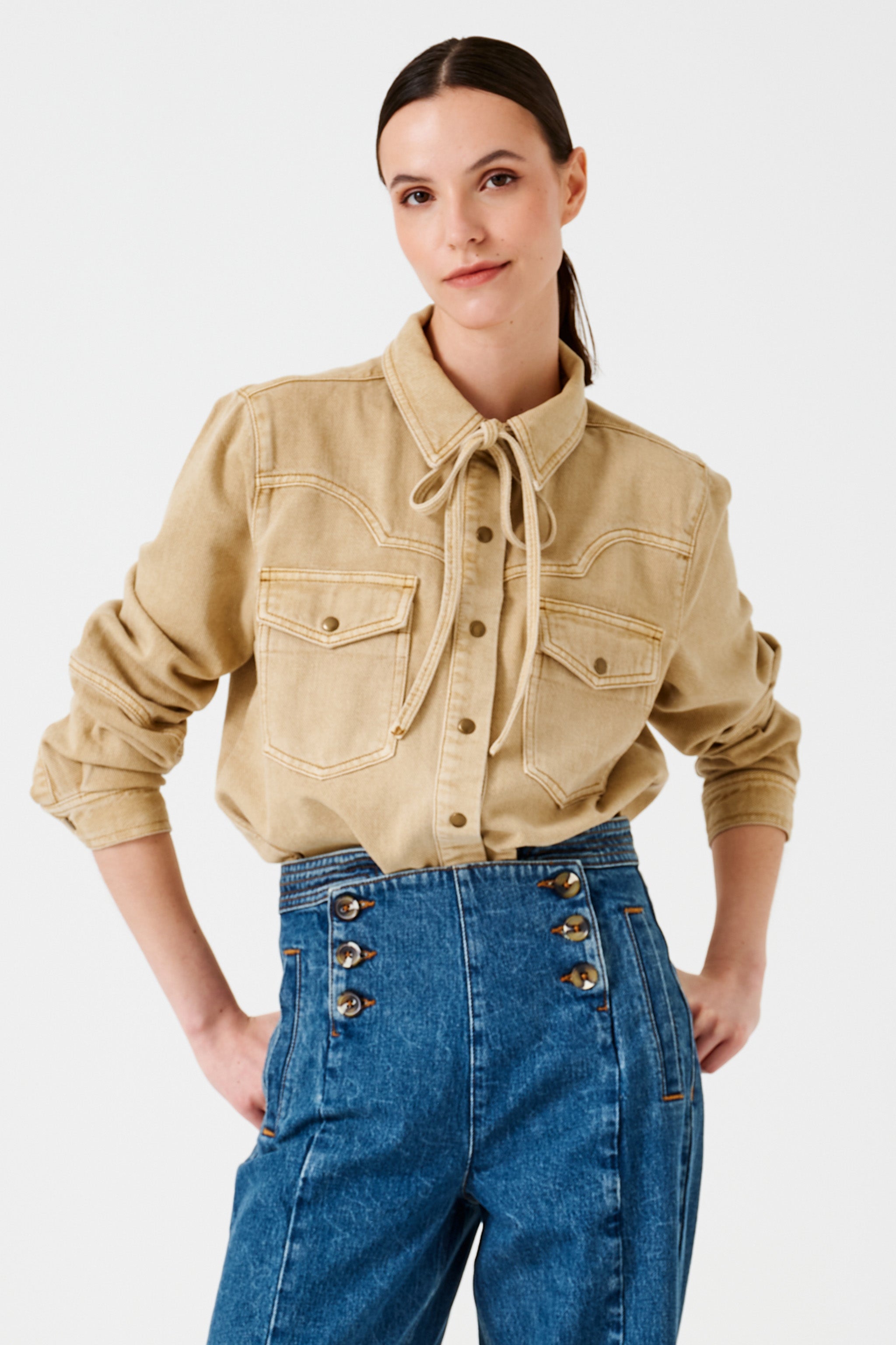 Mia Shirt in Desert Sand - seventy + mochi