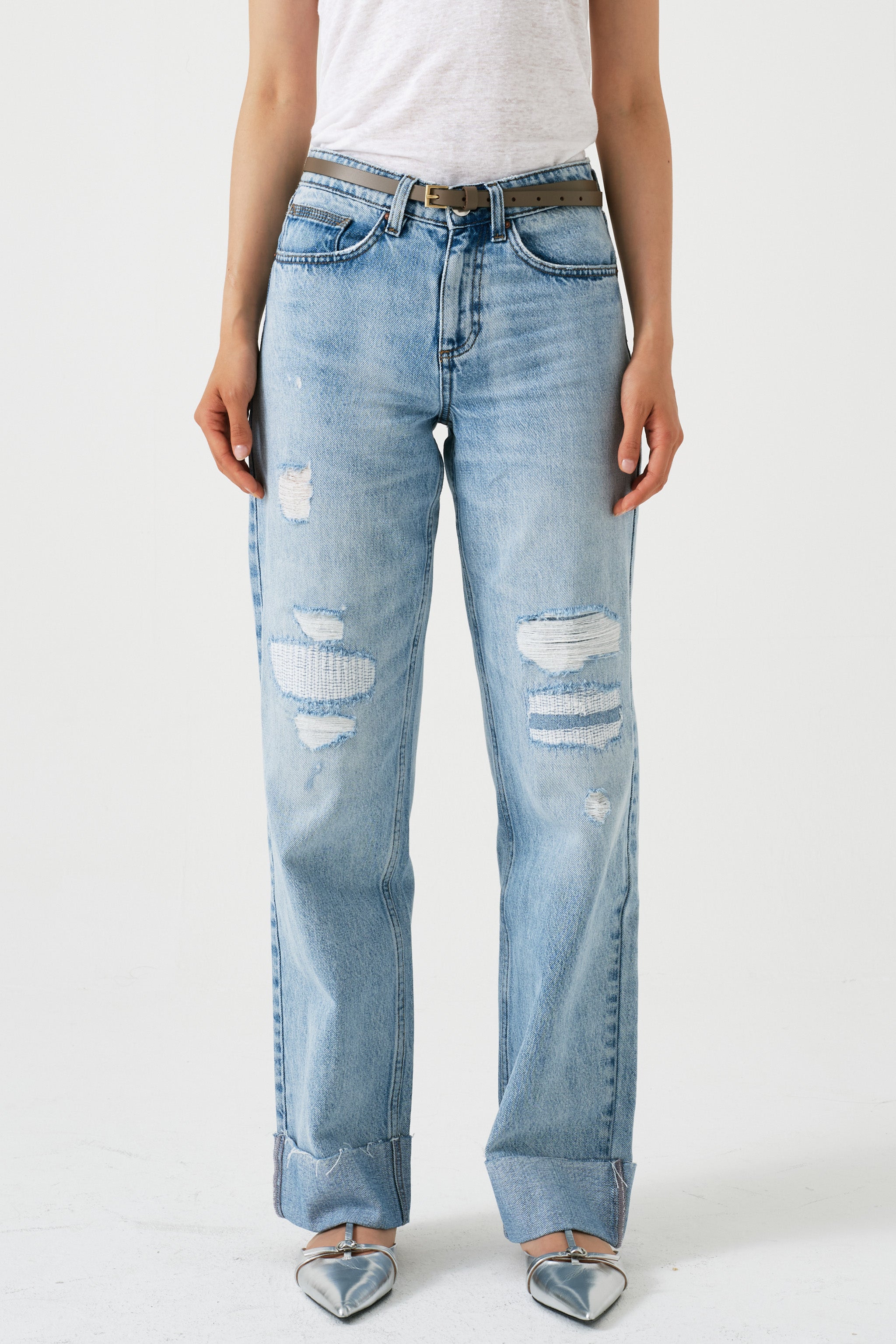 Stevie Turn Up Jean in Destroyed Austin - seventy + mochi