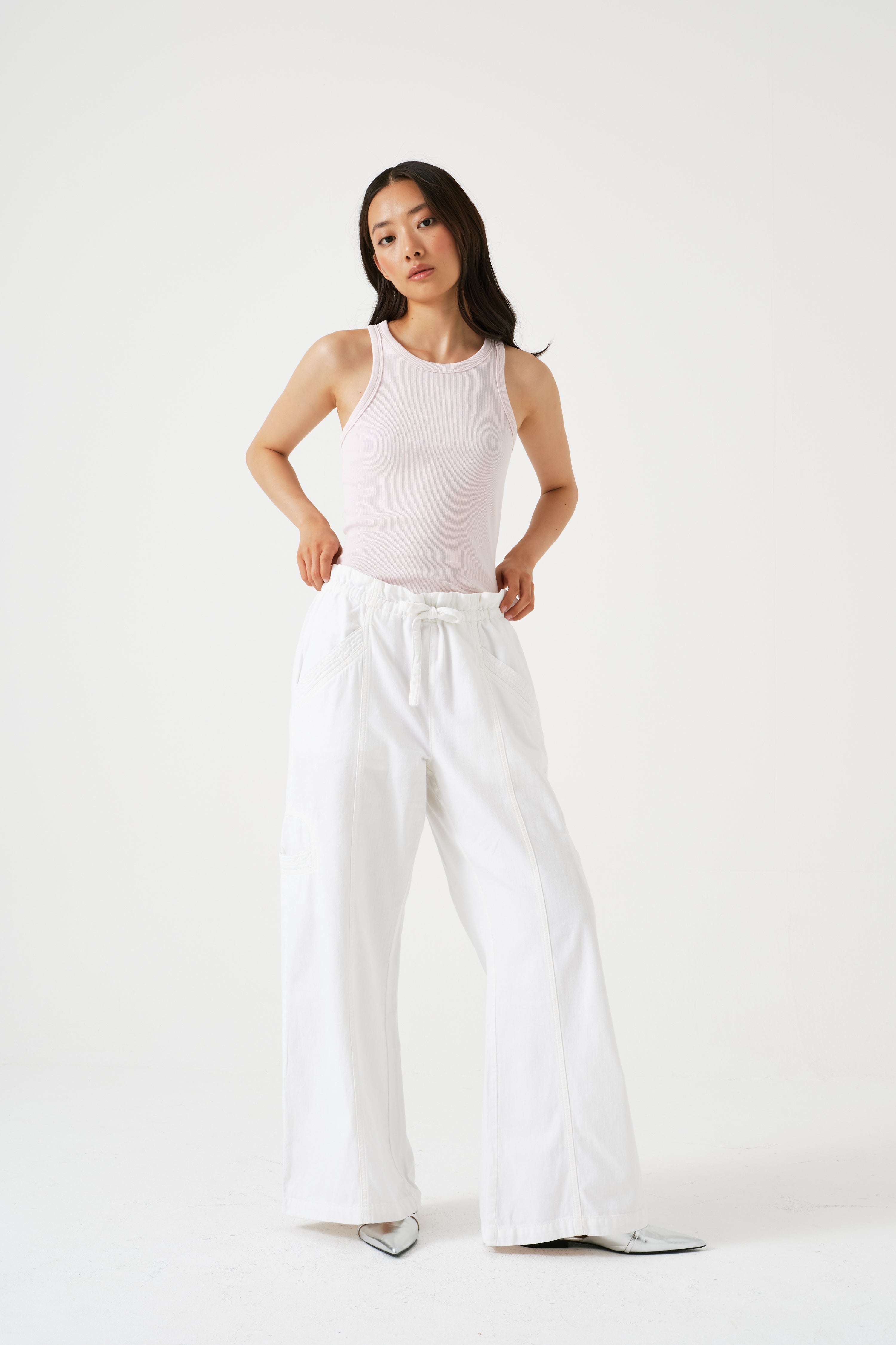 Juno Pant in White - seventy + mochi